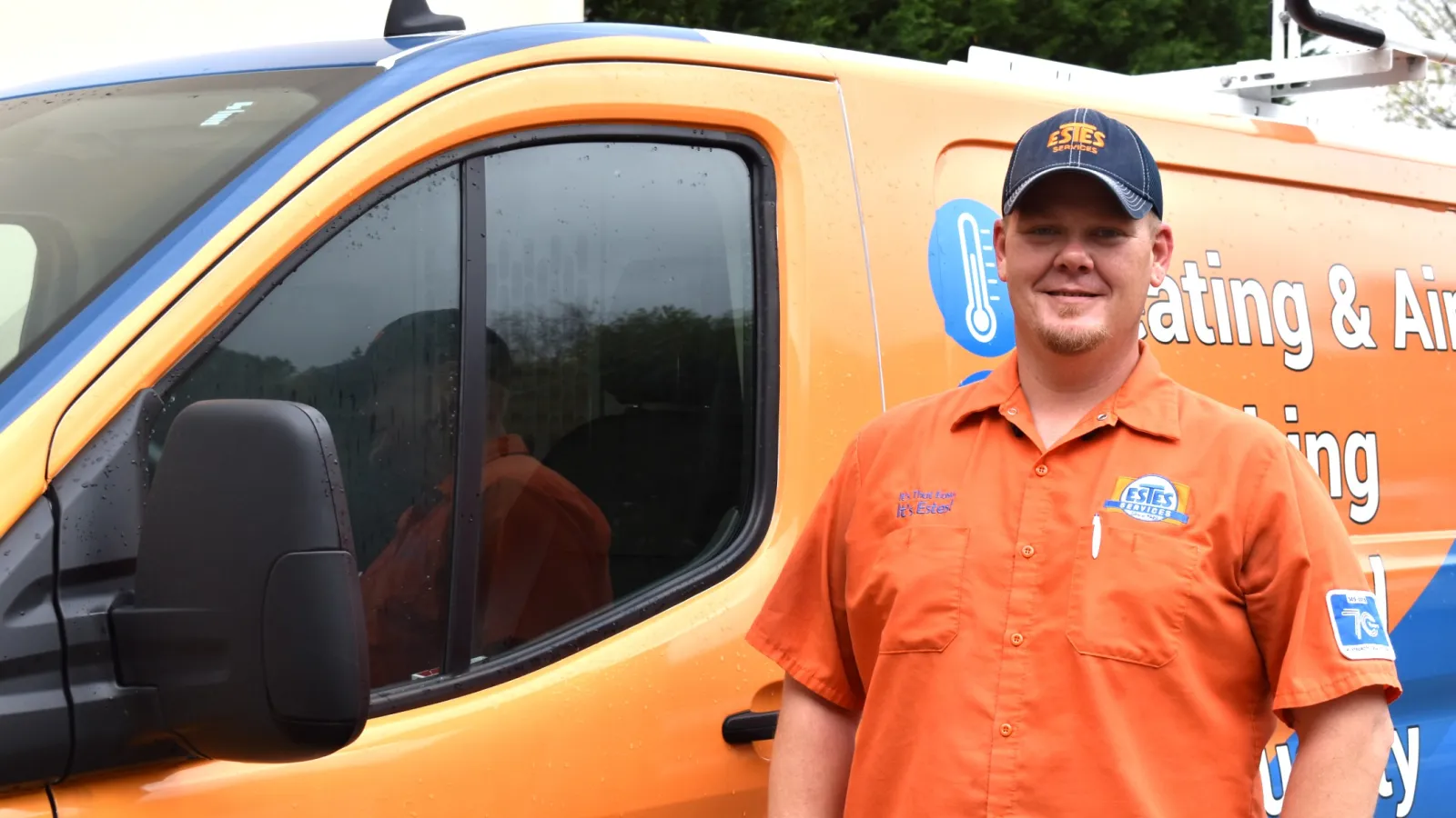 Technician of Estes Services ready to do a tune-up for spring