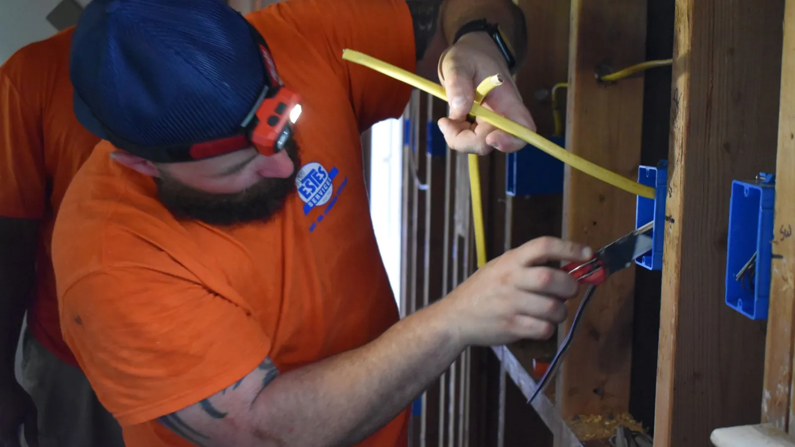 Estes Electrician is rewiring a house