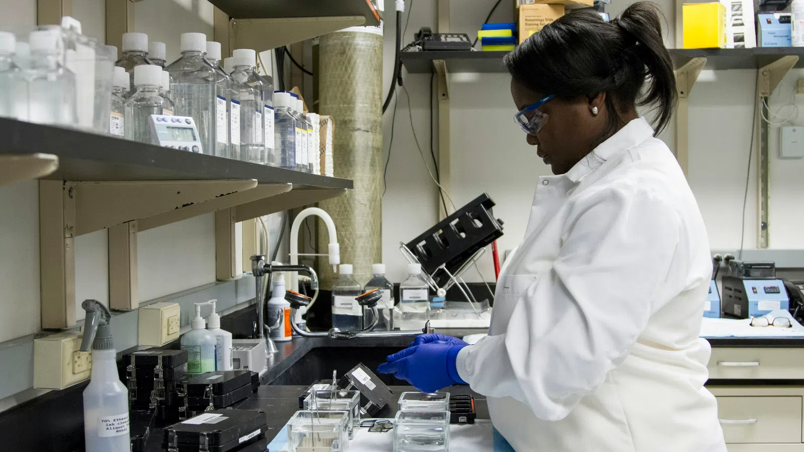 a person in a lab coat