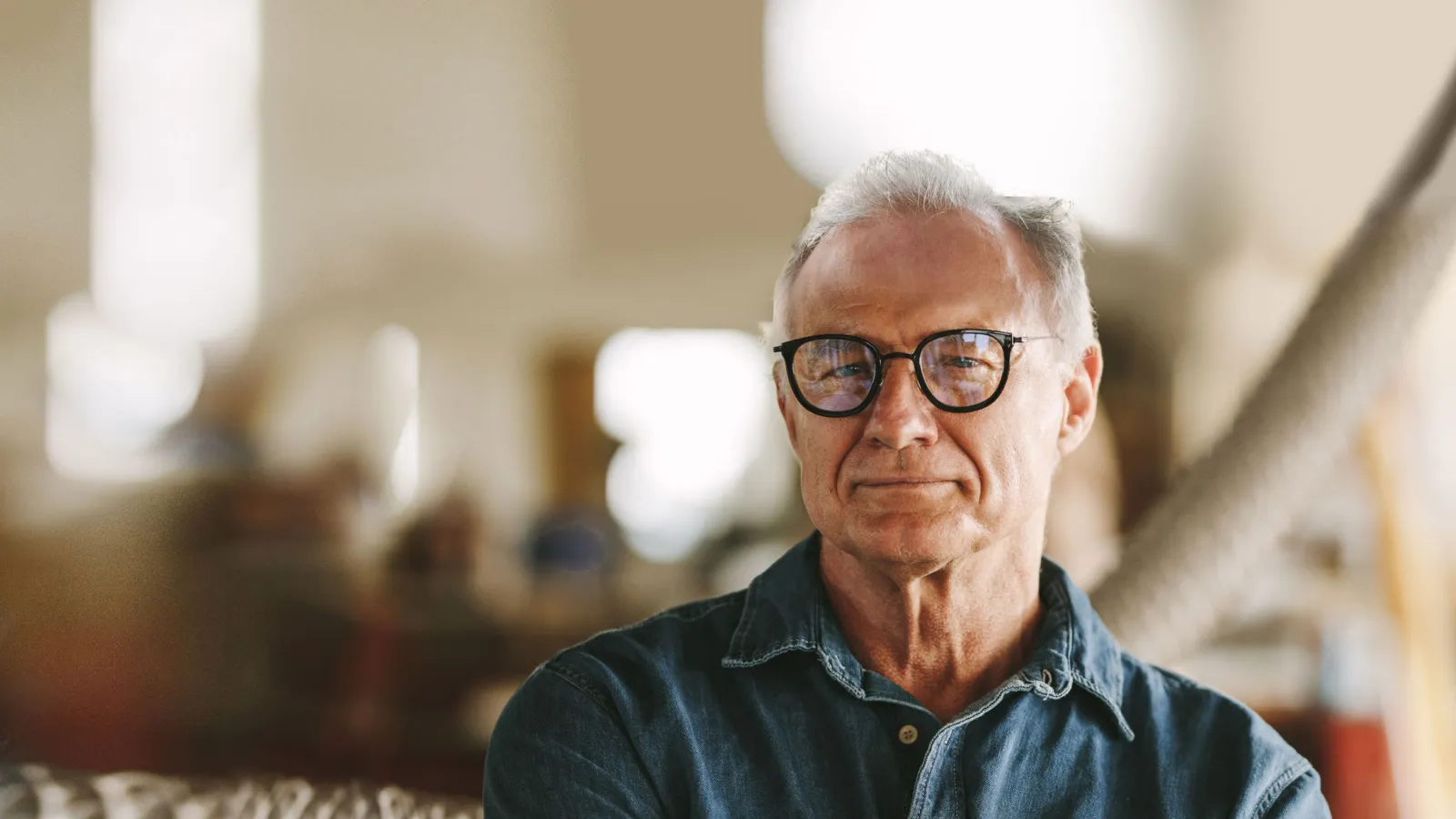 a man wearing glasses