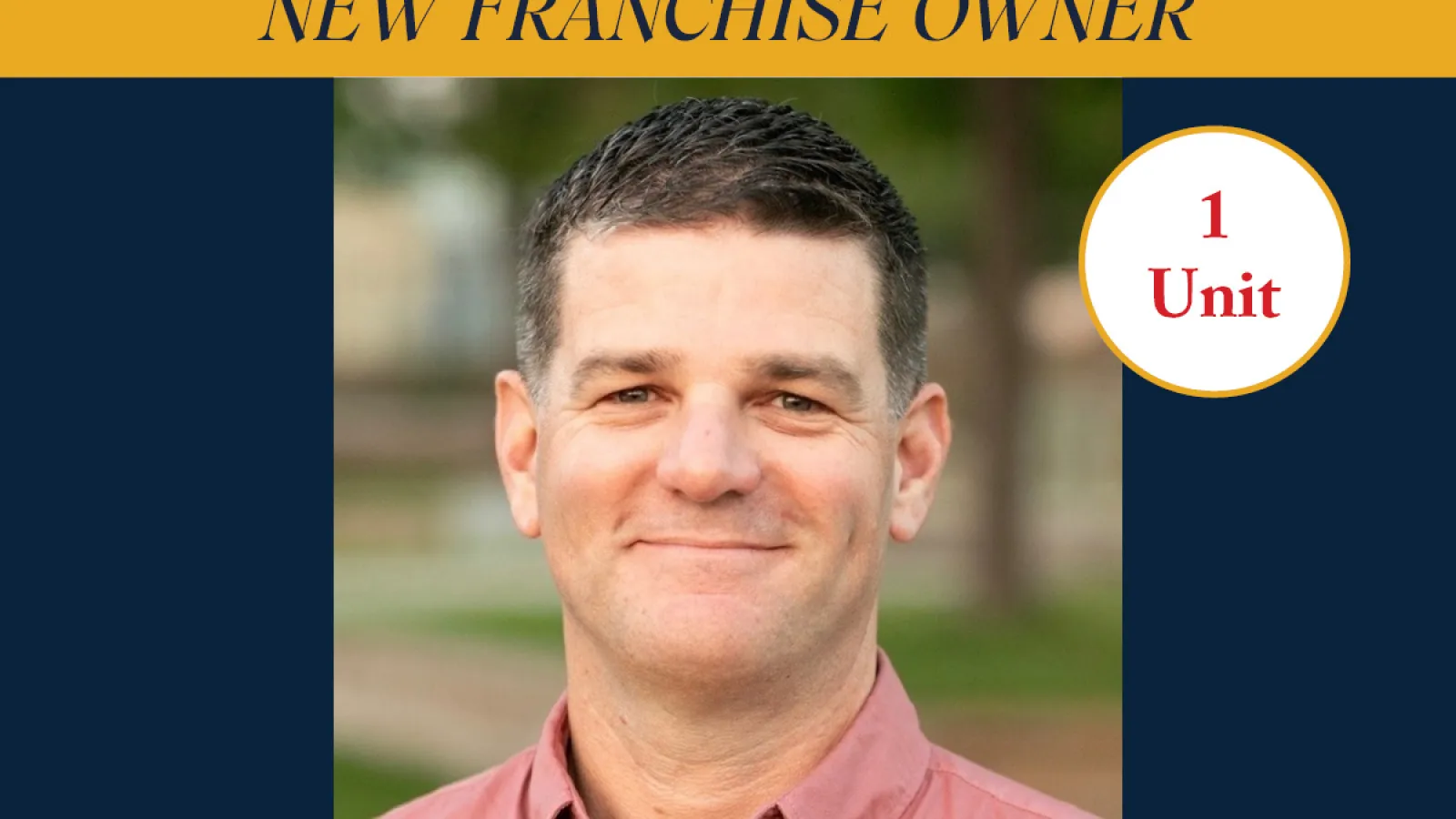 Portrait of Josh Garnier, new franchise owner of Sir Grout in Minneapolis, MN, with company branding.