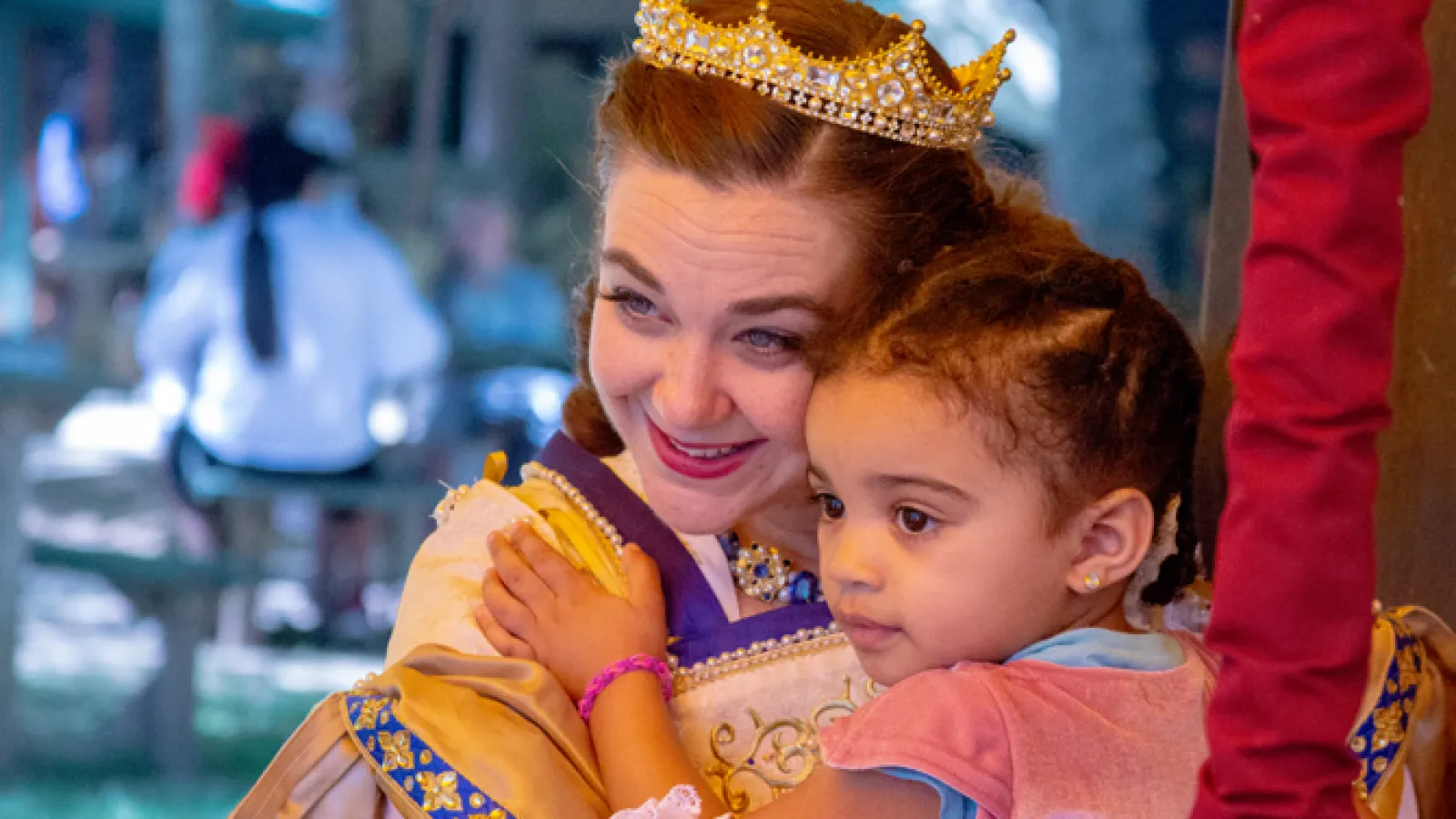 a person holding a baby