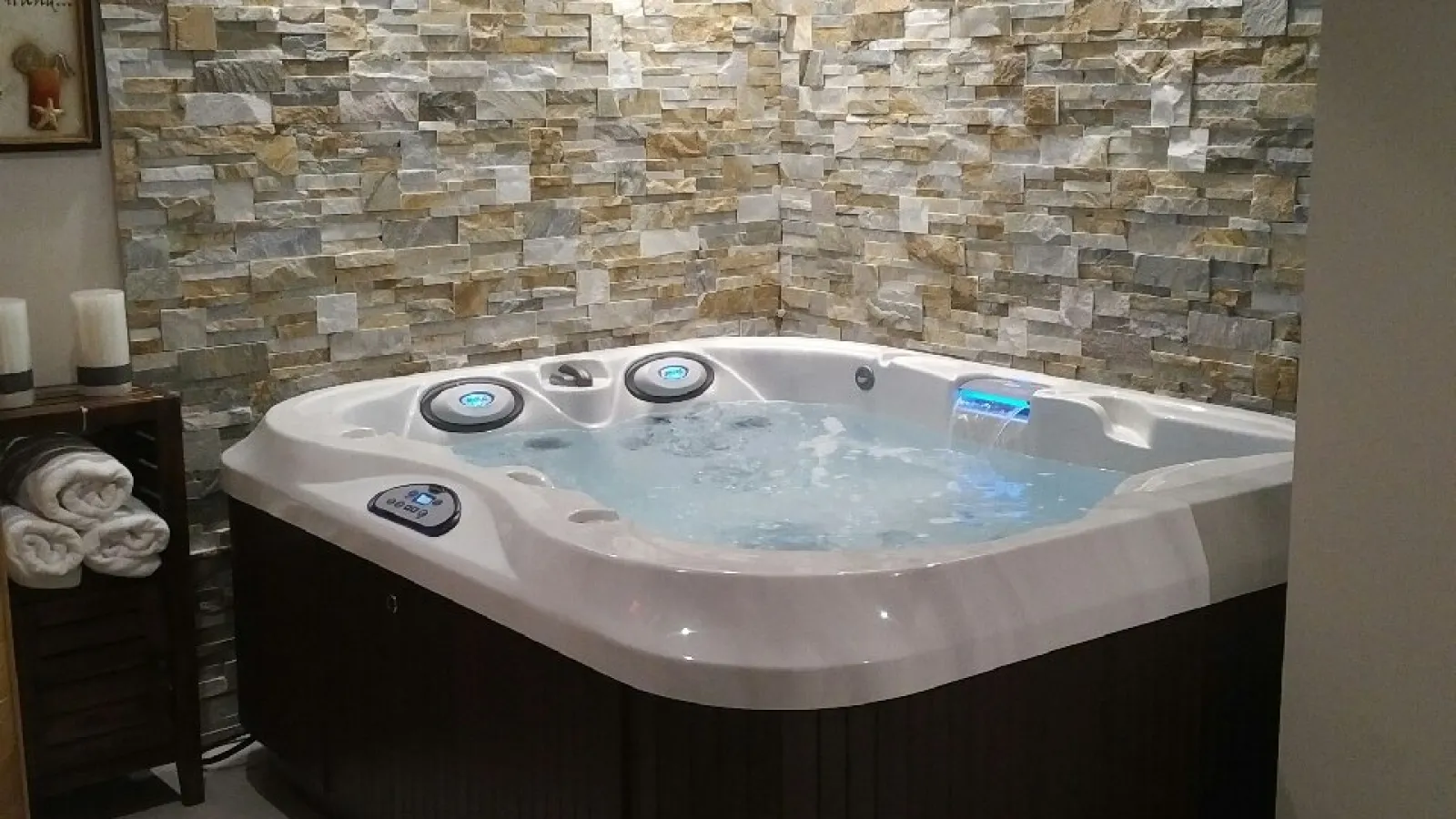 a large outdoor hot tub