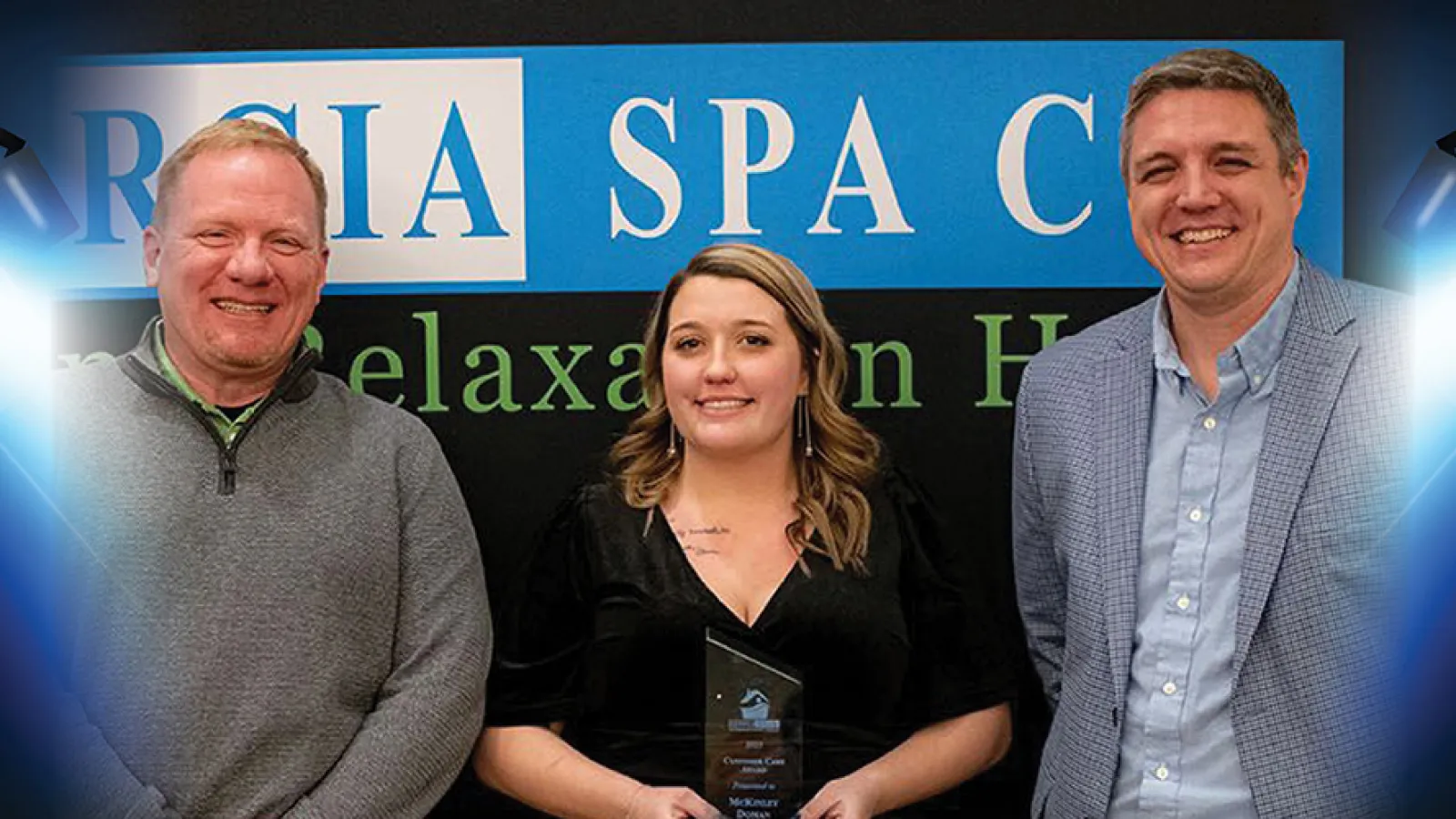 Doman-Eisner accepting the Customer Care Award