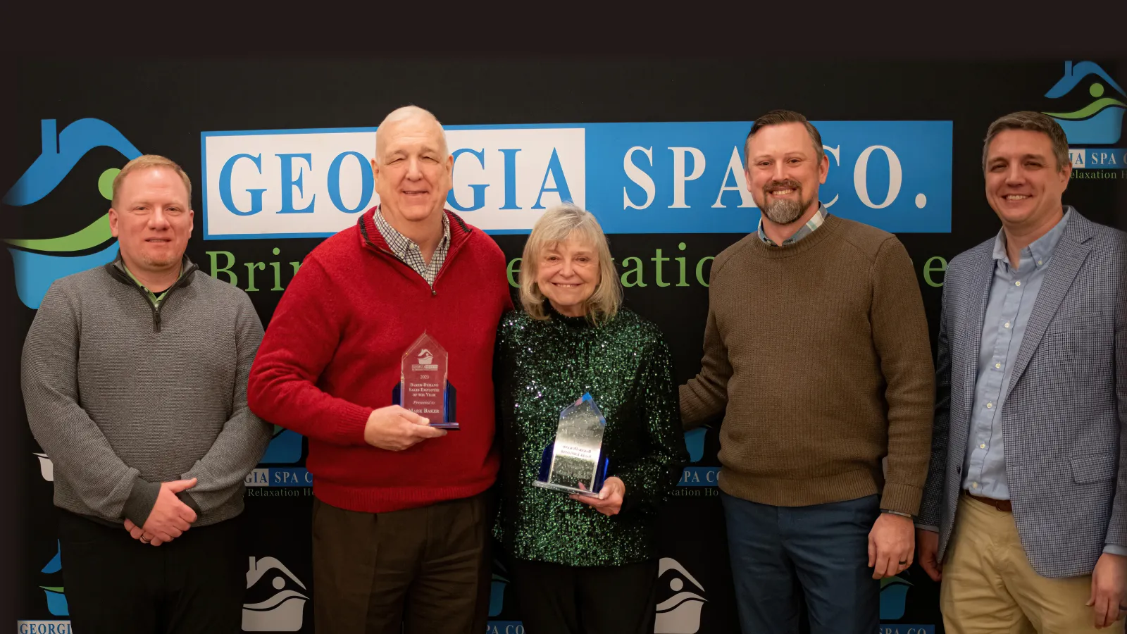 Mark Baker & Cherry Durand Accept Sales Award