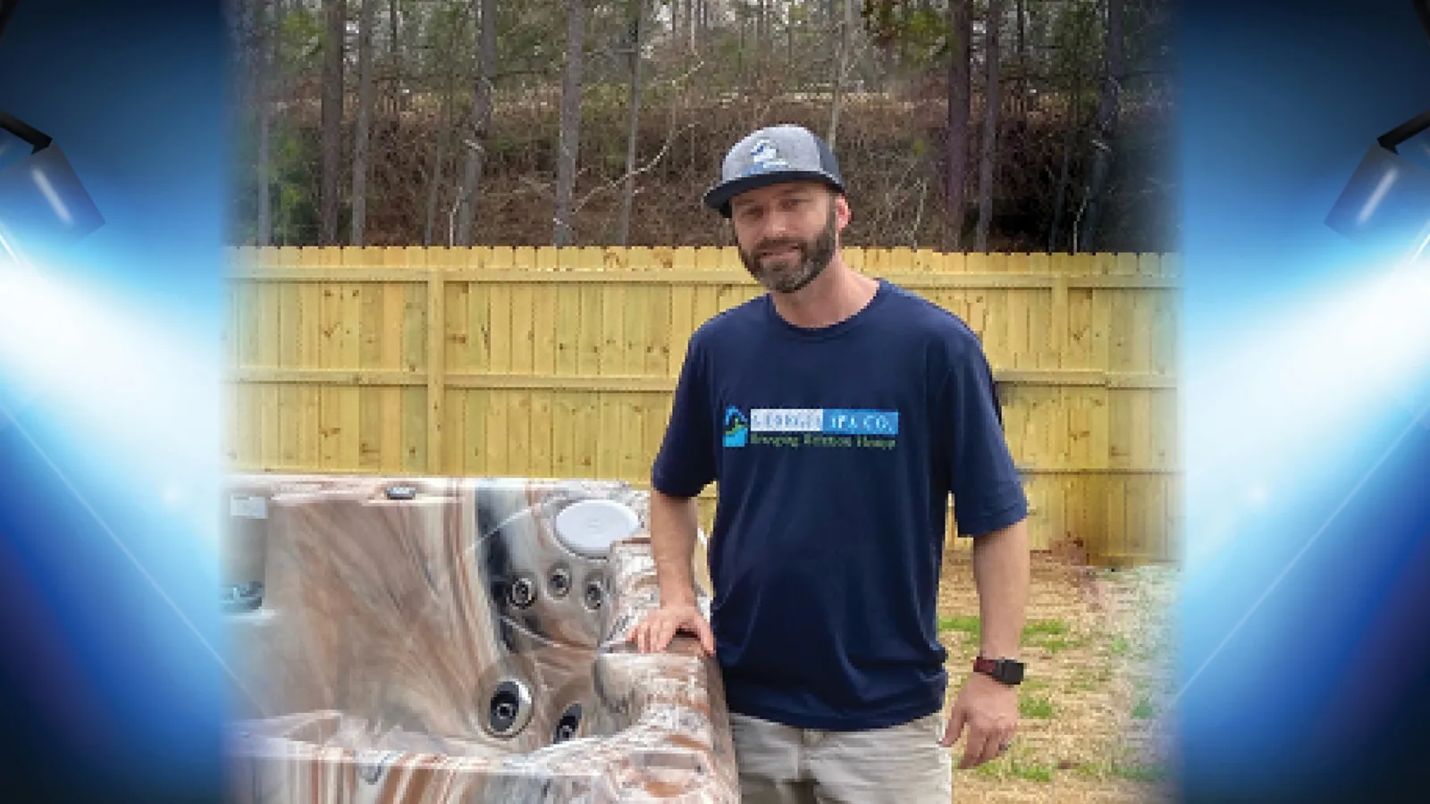 a man holding a fishing net