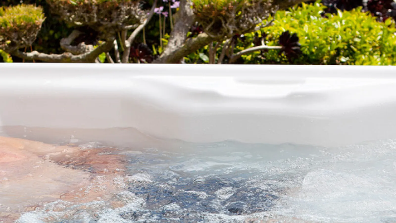 a person in a white bathtub