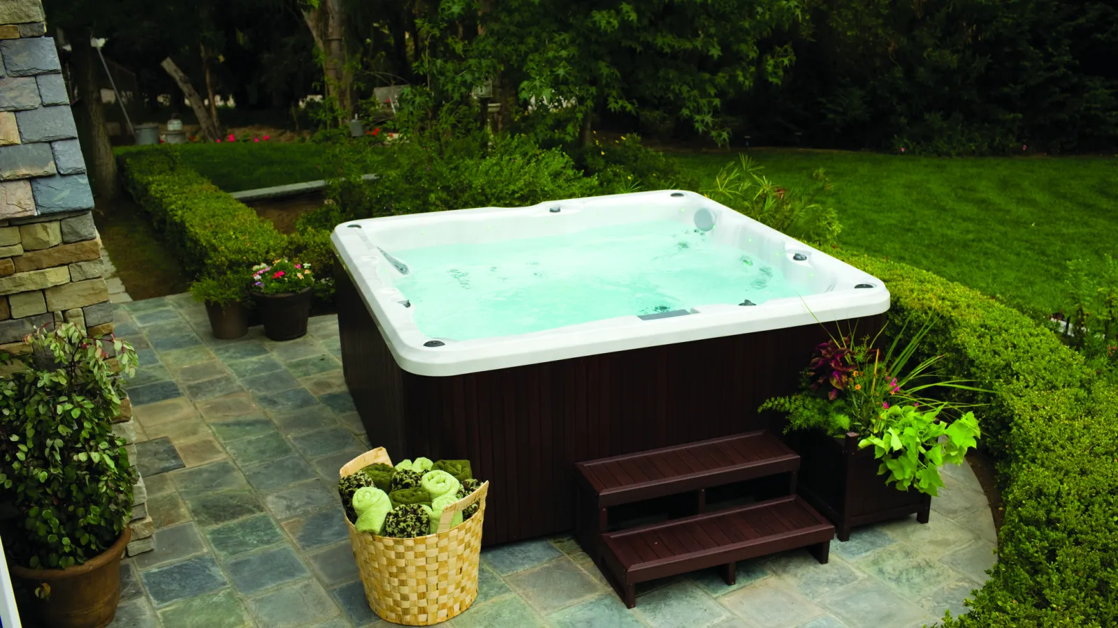 a large hot tub
