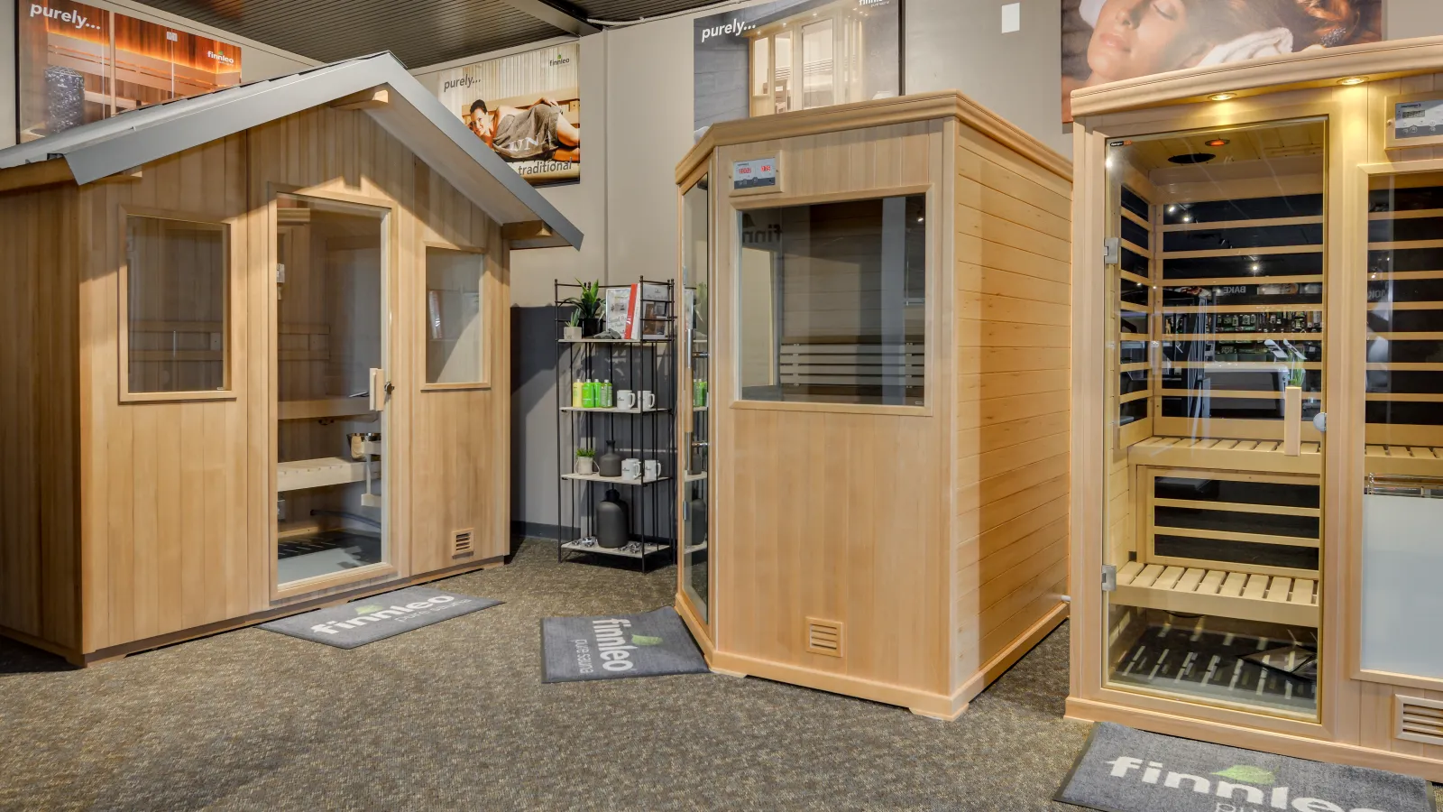 saunas in a room