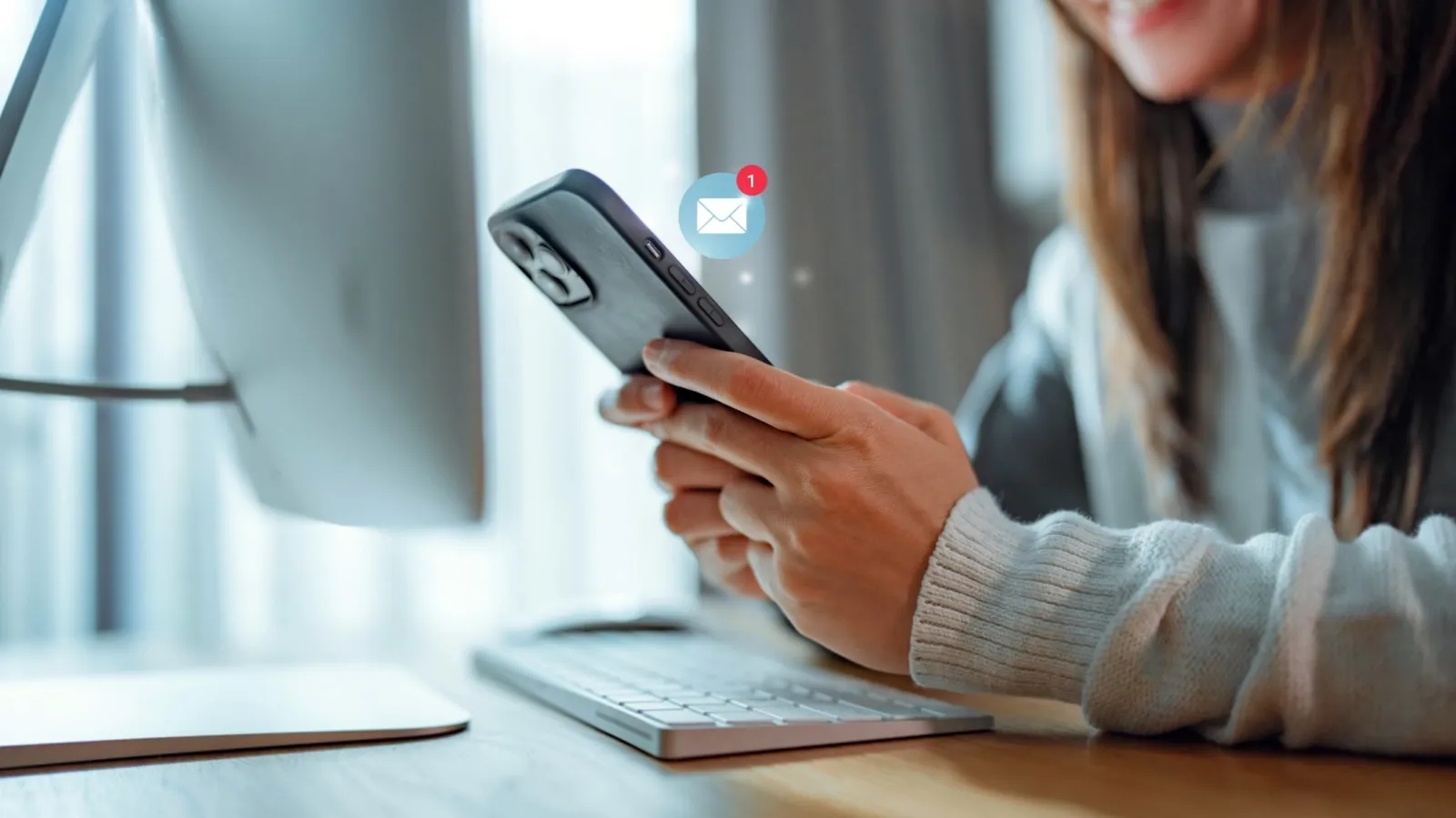 a person using a tablet