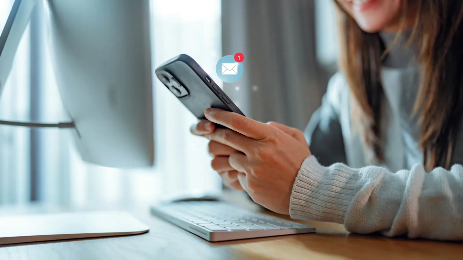 a person using a tablet