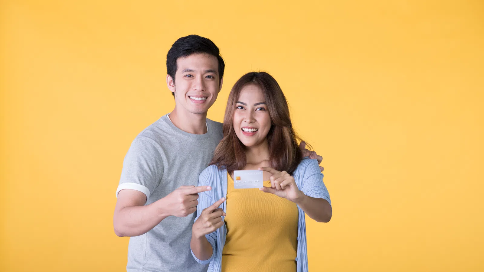 a man and a woman smiling