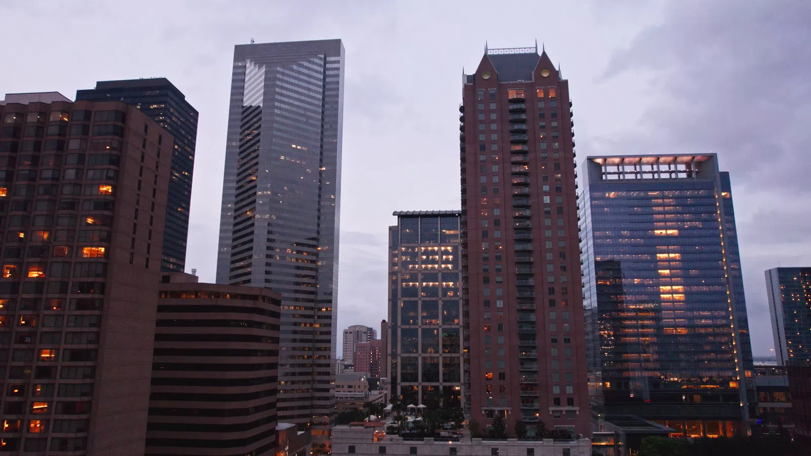 a group of tall buildings