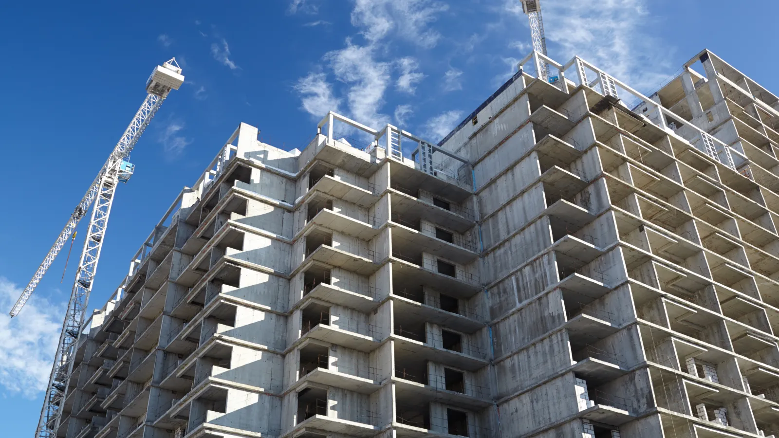 a tall building under construction