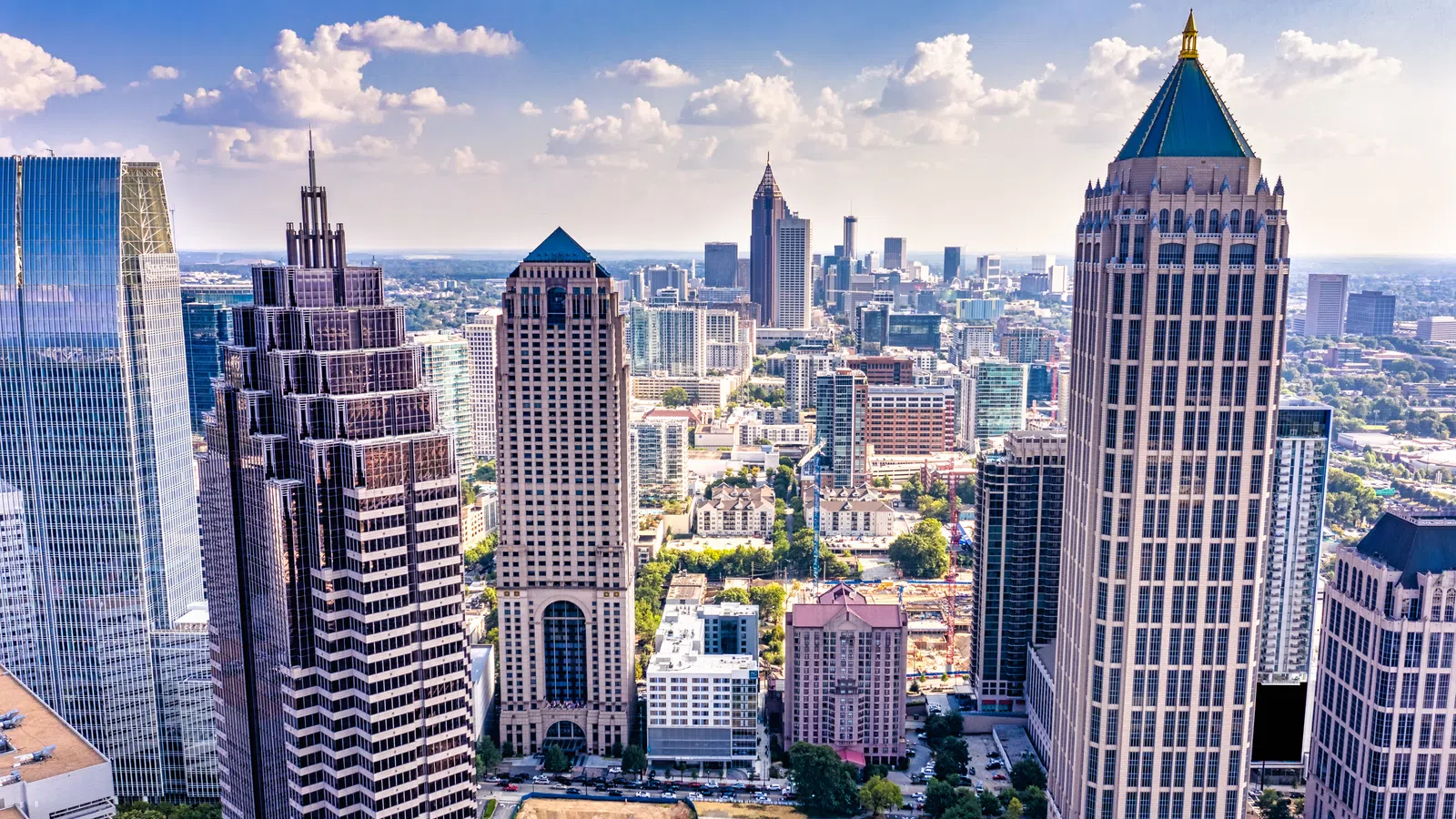 a city with tall buildings
