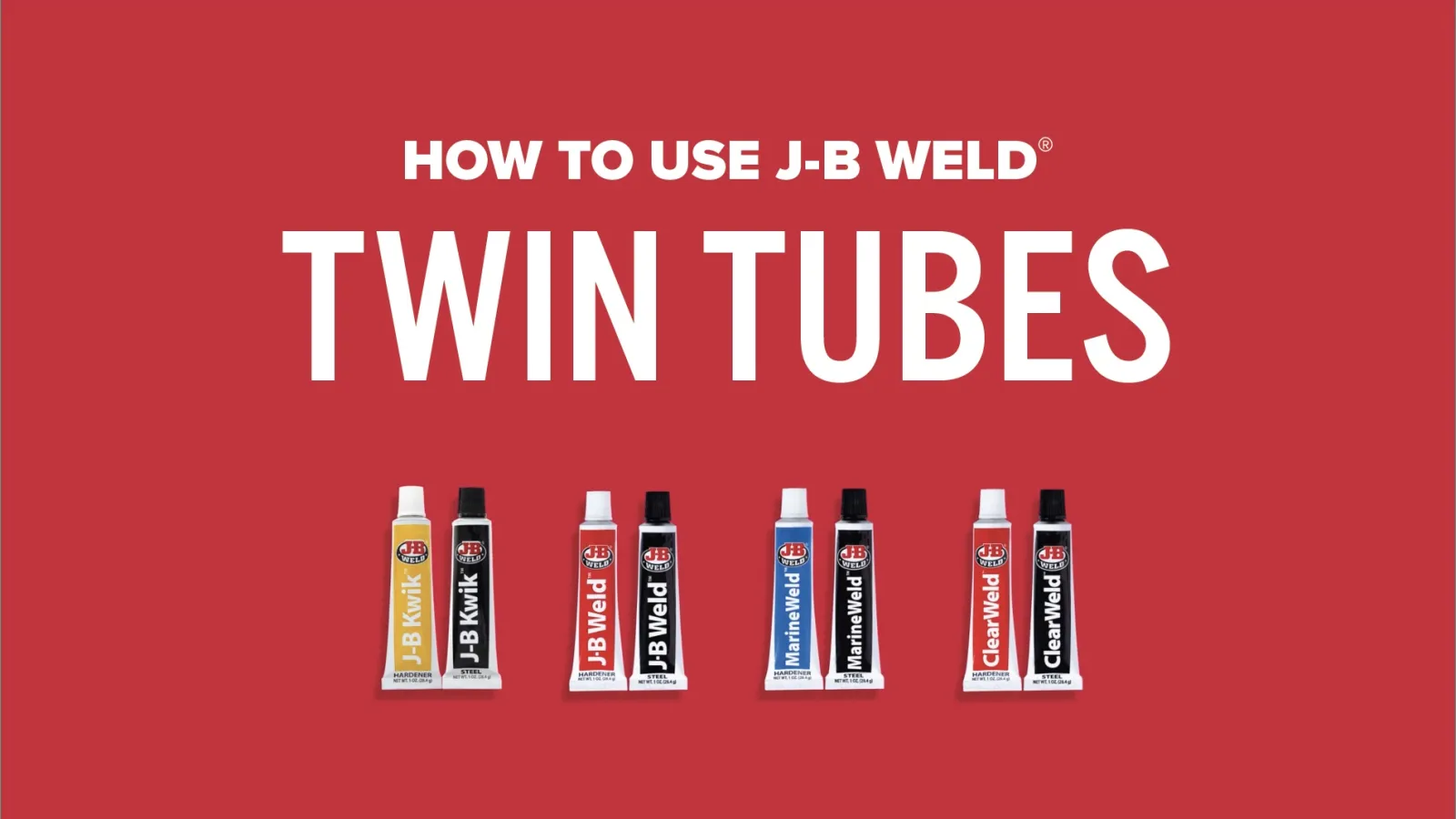 J-B Weld Epoxy Adhesive, Cold-Weld Formula, 2-Part, Two 1 oz. Tubes
