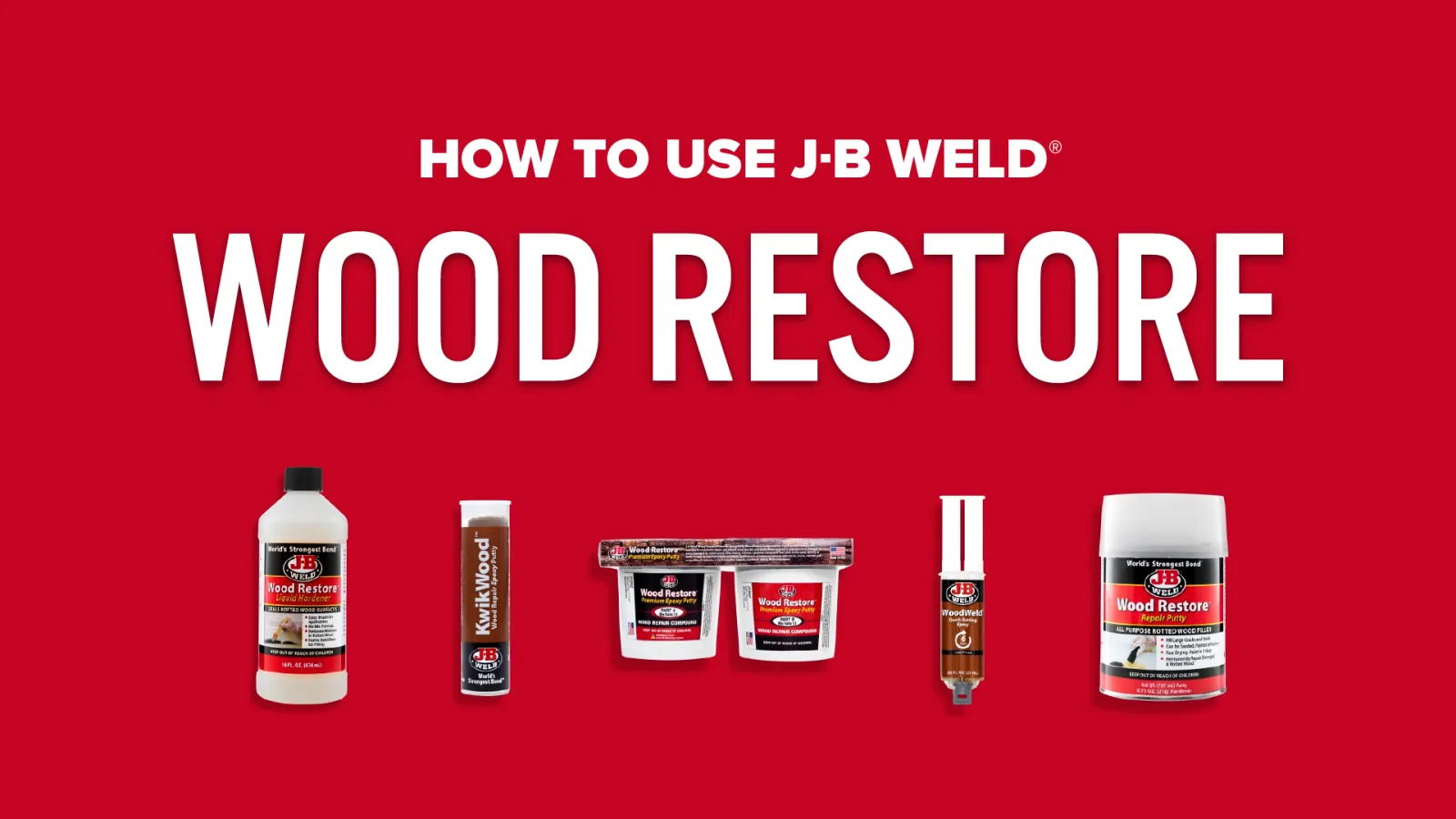 J-B Weld Wood Repair Solutions