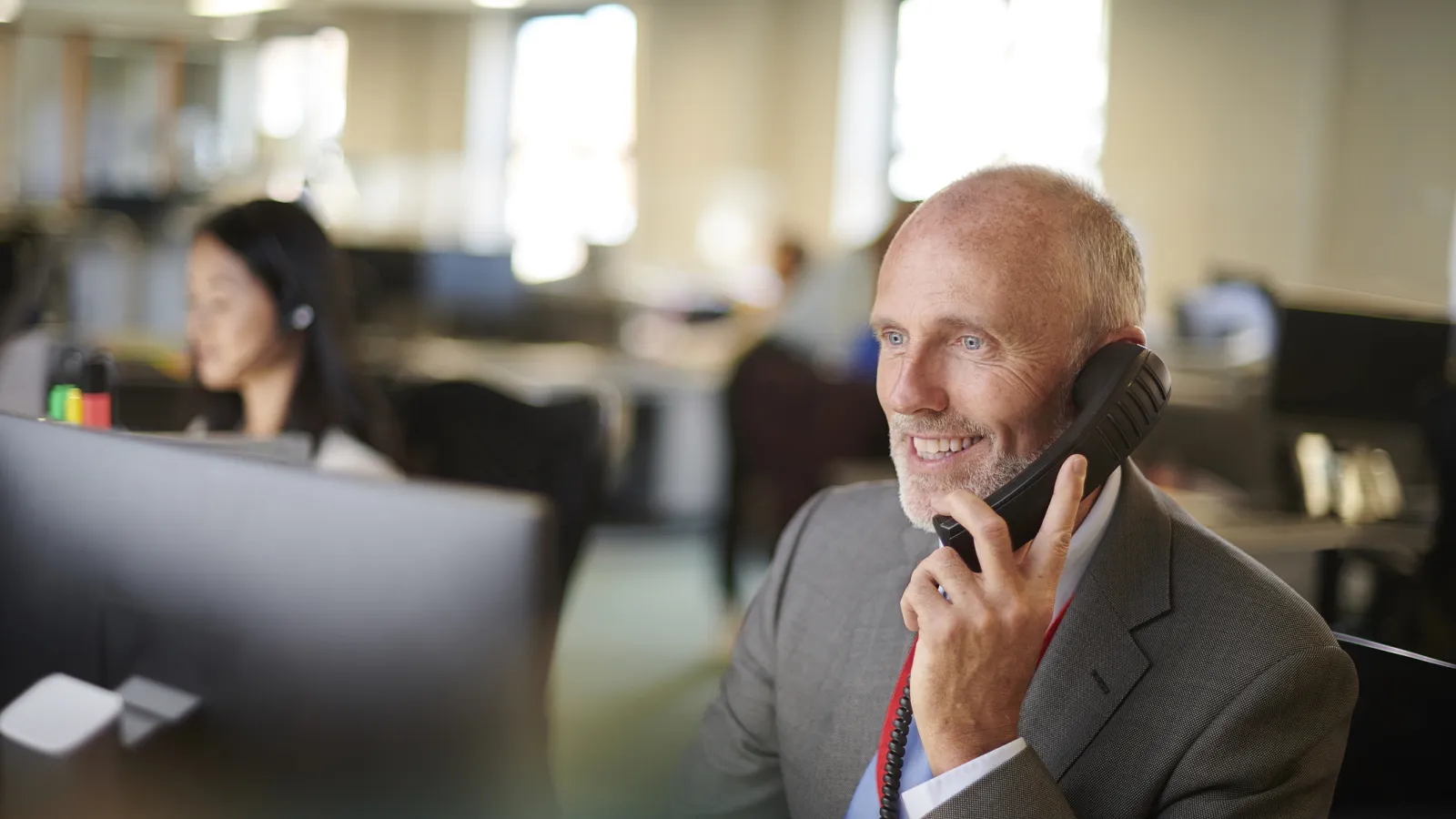 a person talking on a cell phone