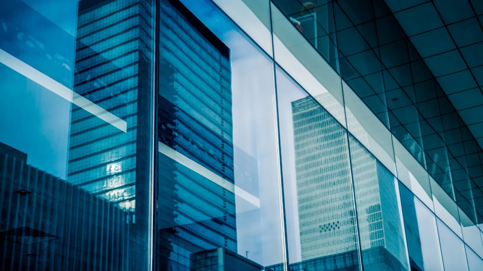 a tall glass building