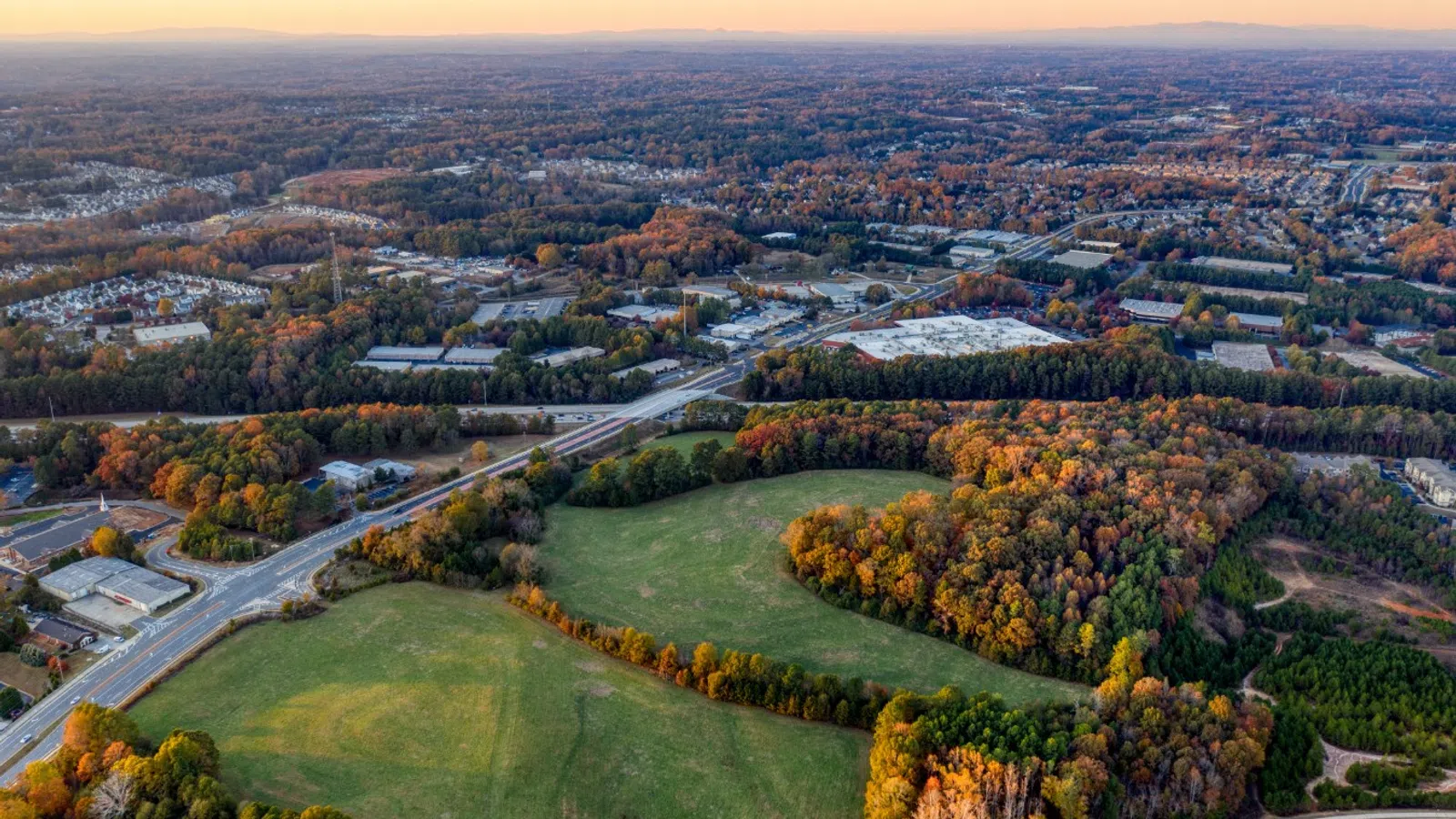 arial view of land