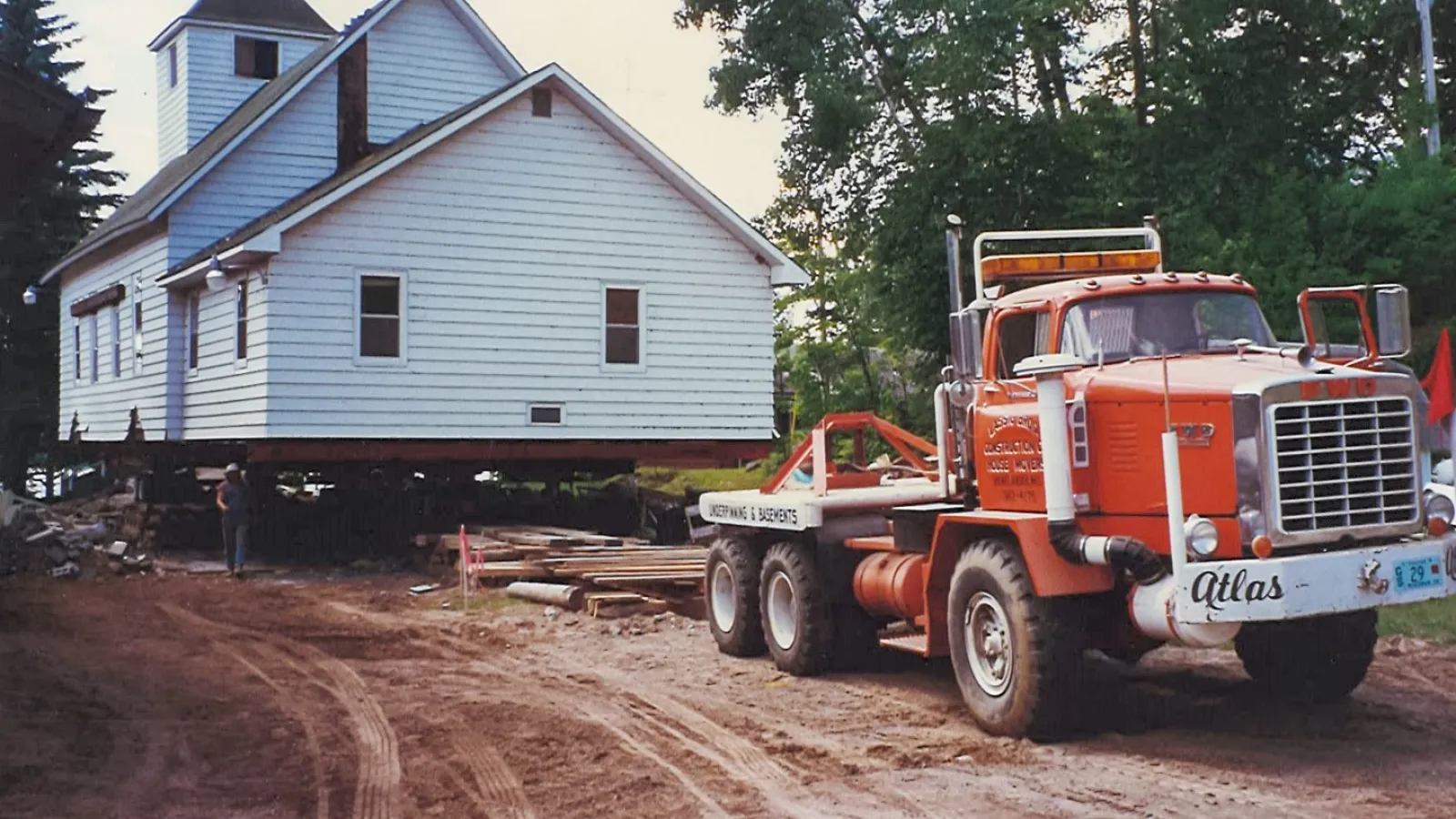a truck on a dirt road