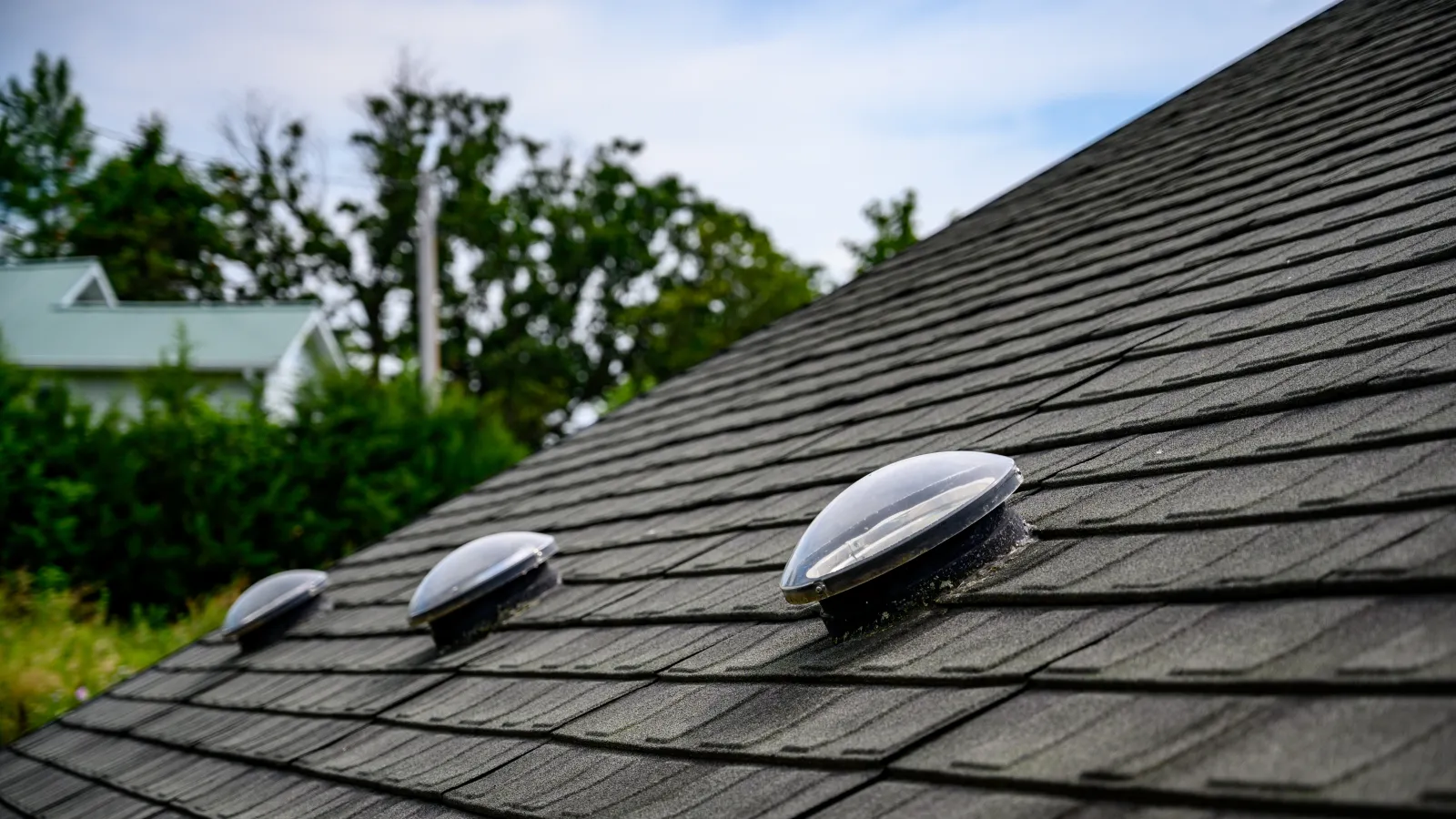 a solar panel on a roof