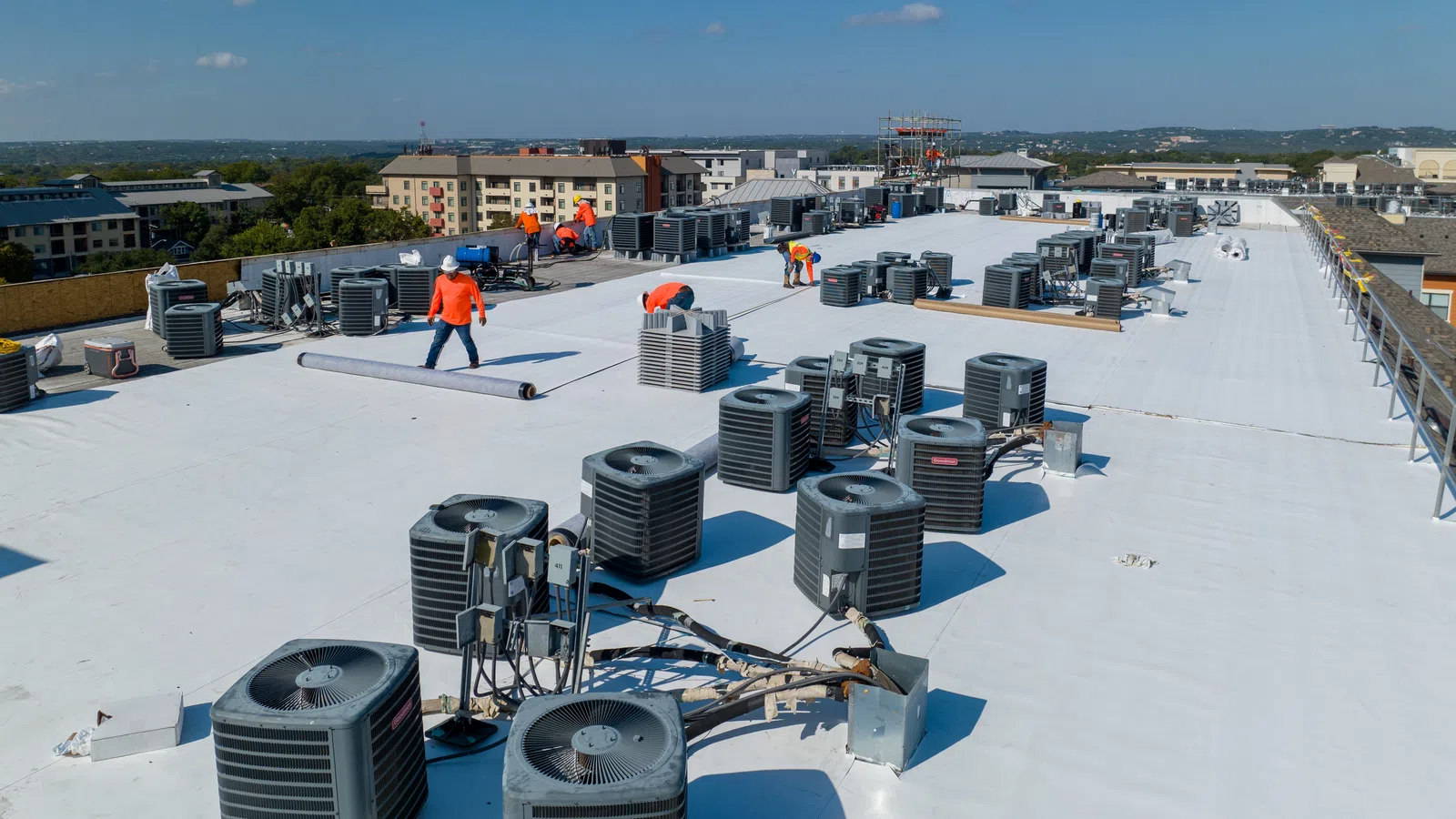 a person standing on a rooftop