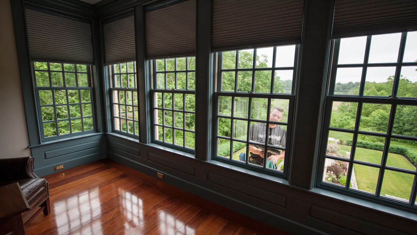 a room with windows