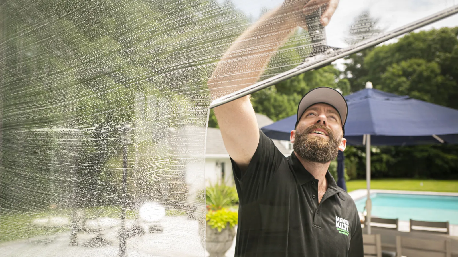 a man holding a net