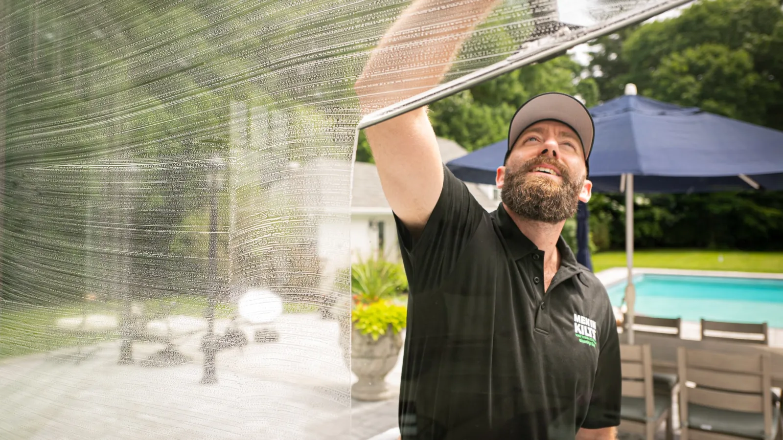 a man holding a net