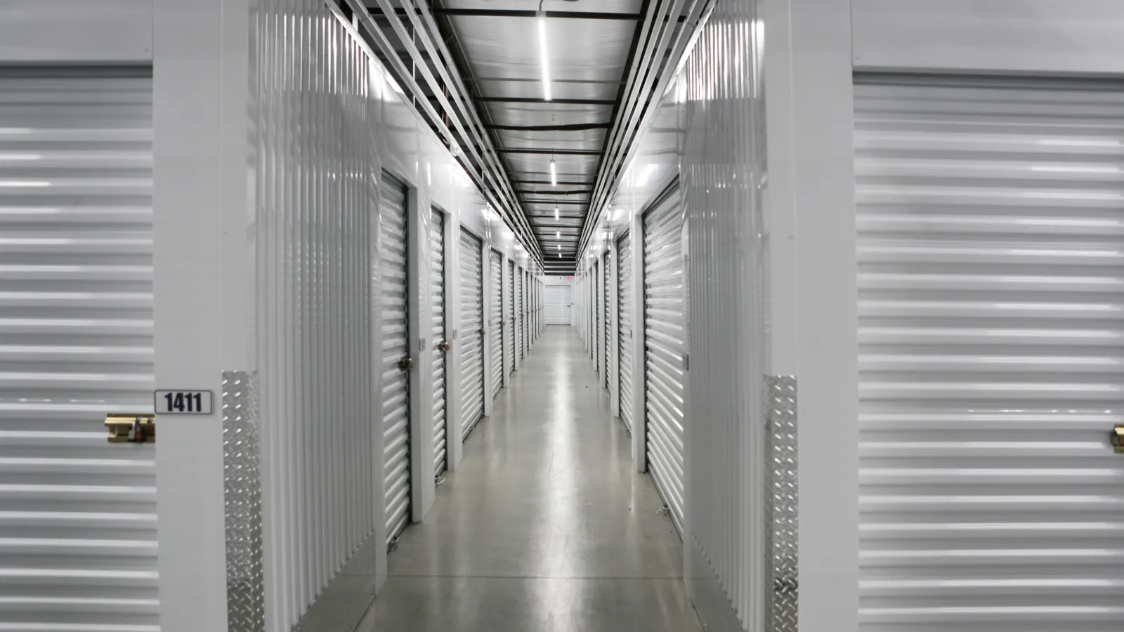 a long hallway with white walls