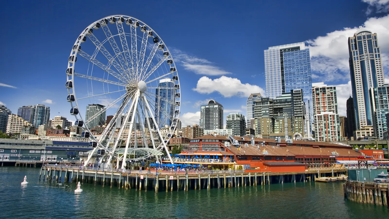 Seattle Great Wheel on Pier 57 Miners Landing