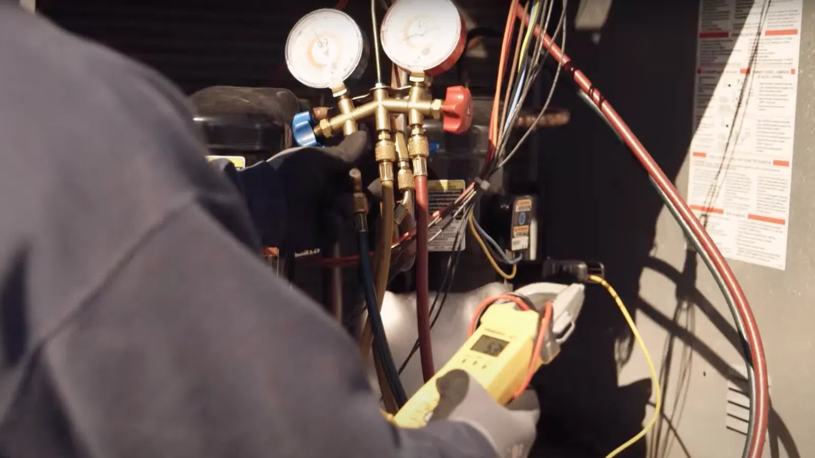 a man working on a machine