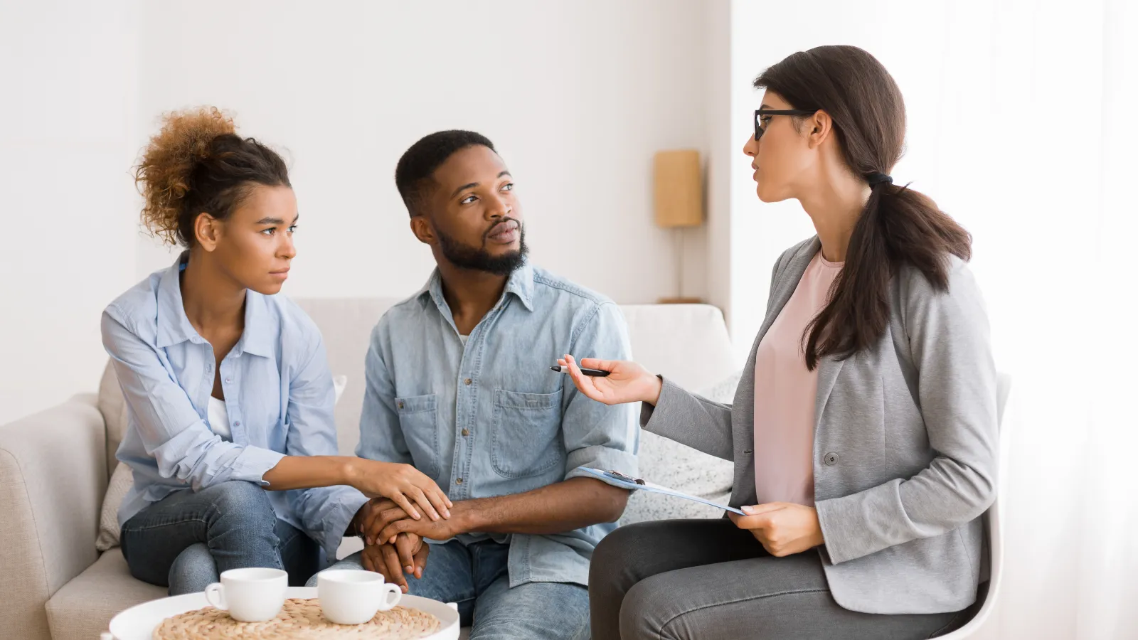 Getting marriage counseling to prevent divorce.