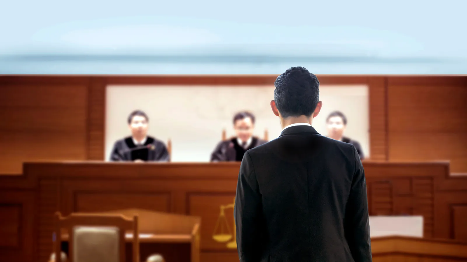 A man getting sanctions in a contempt case.