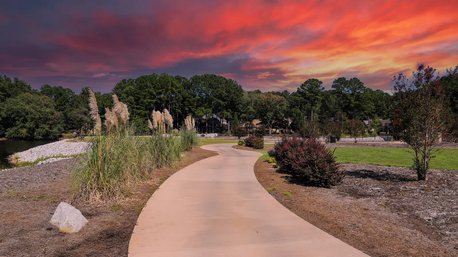 A walking path near Meriwether & Tharp's Peachtree City office location.