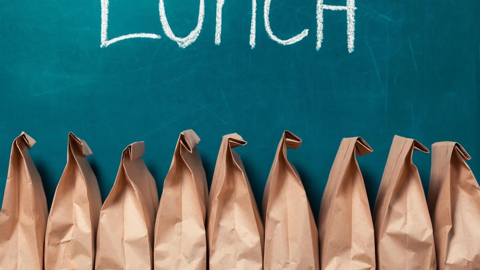 a group of brown paper bags