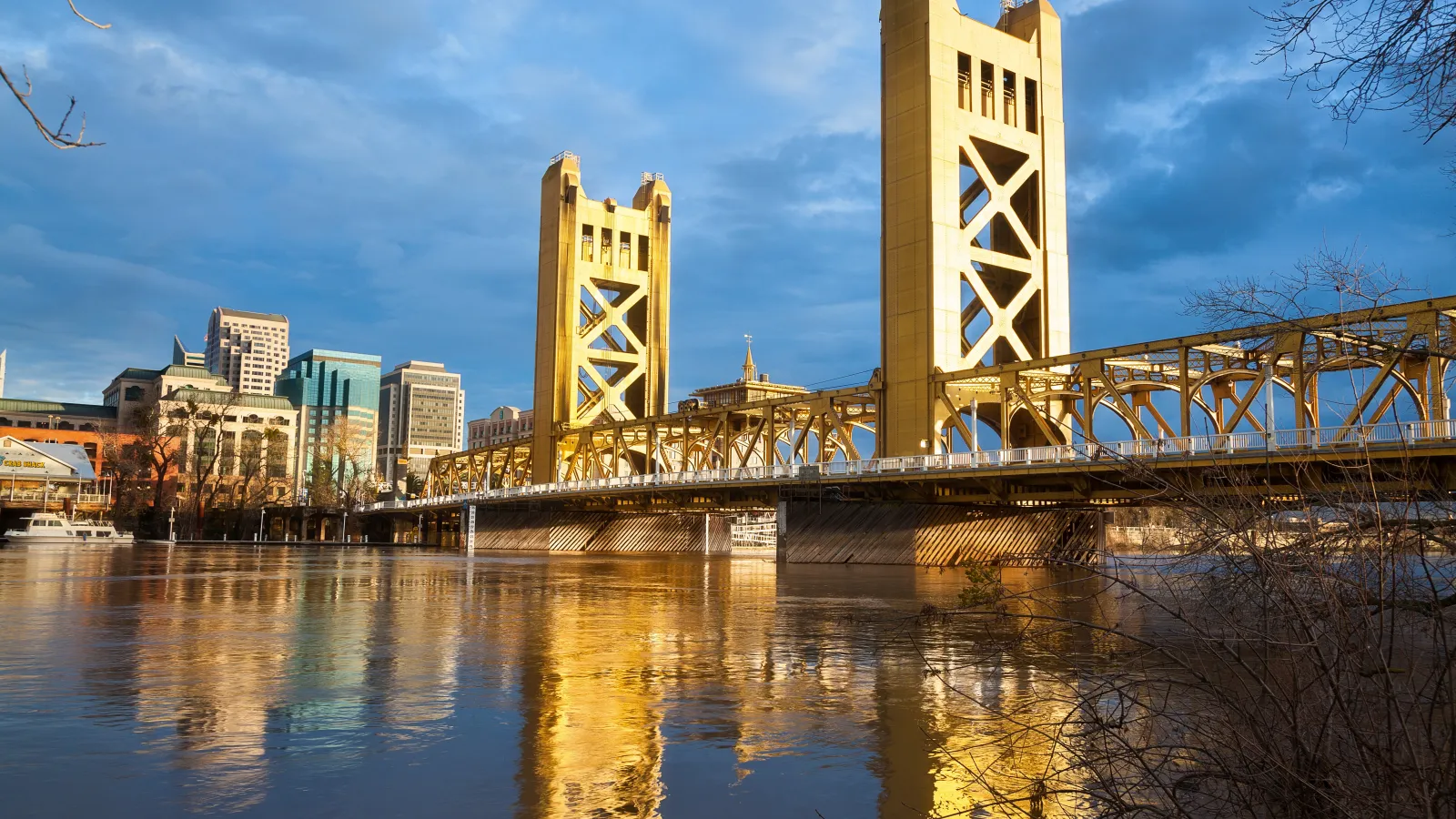 a bridge over a river