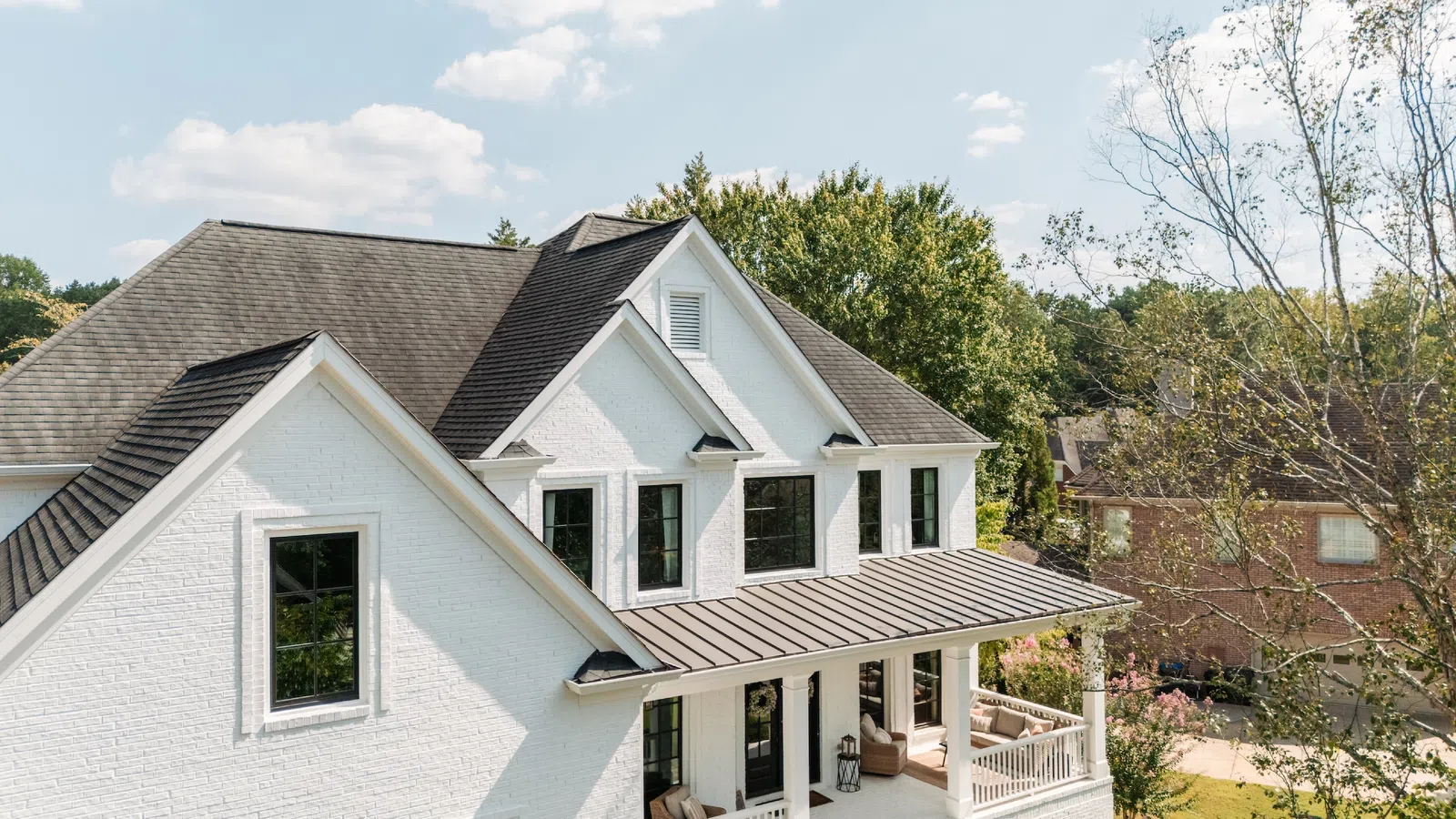 a house with a deck