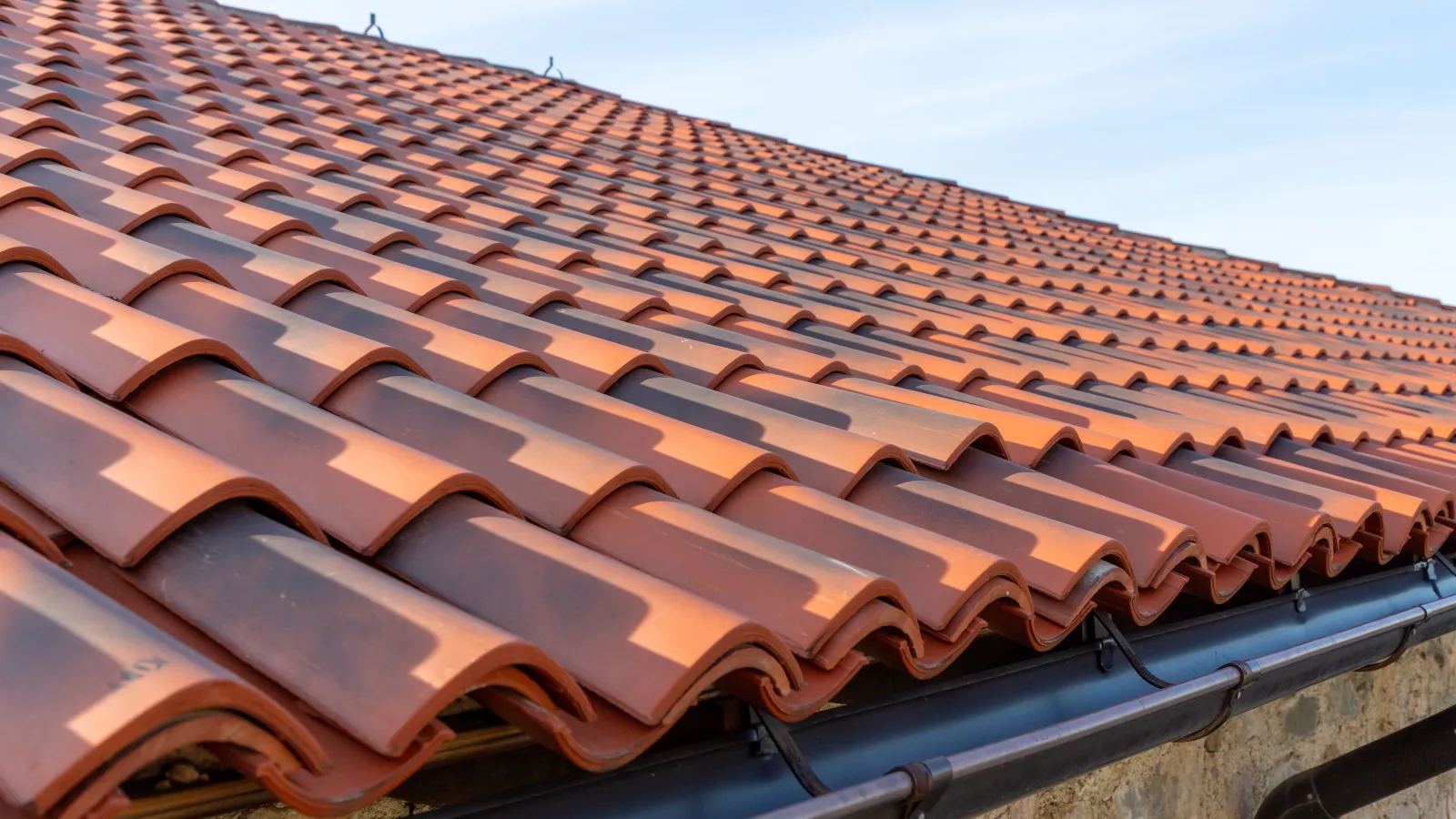 a roof with solar panels