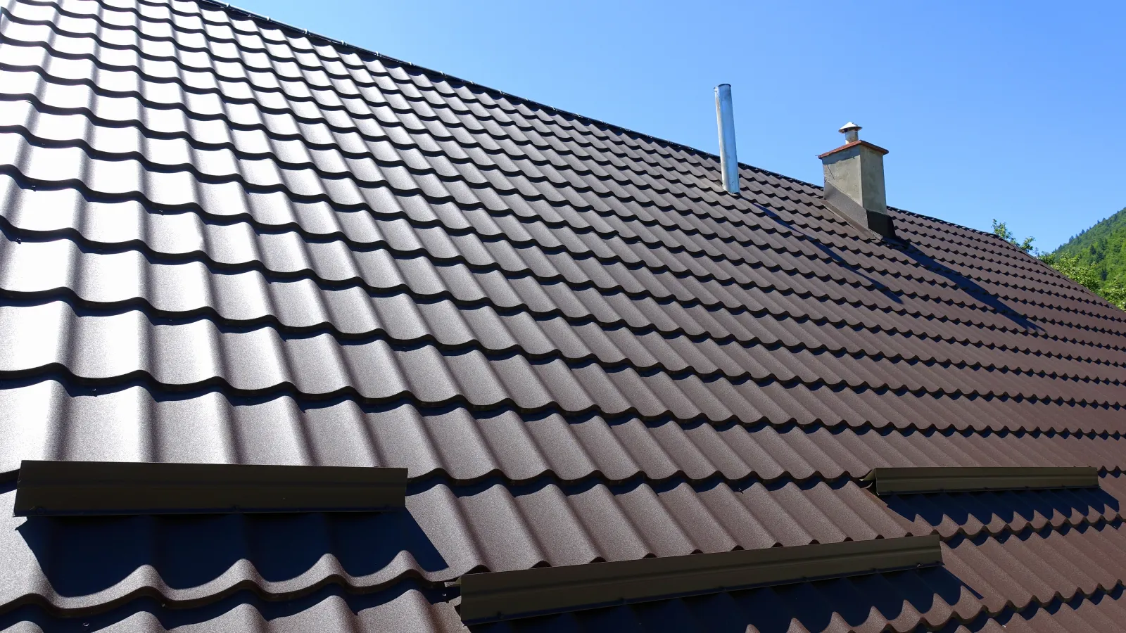 a solar panel on a roof
