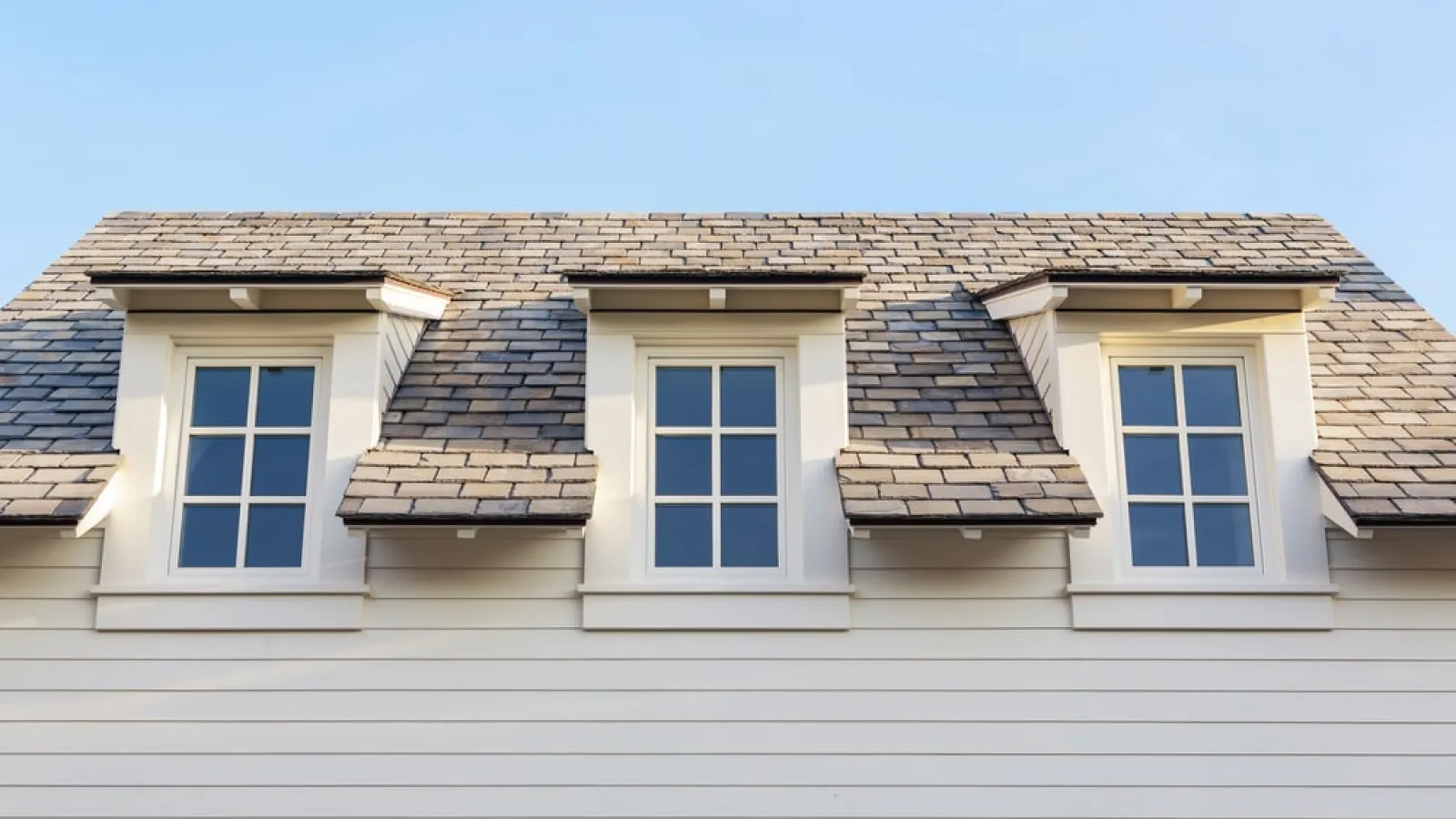 newly installed roofing shingles