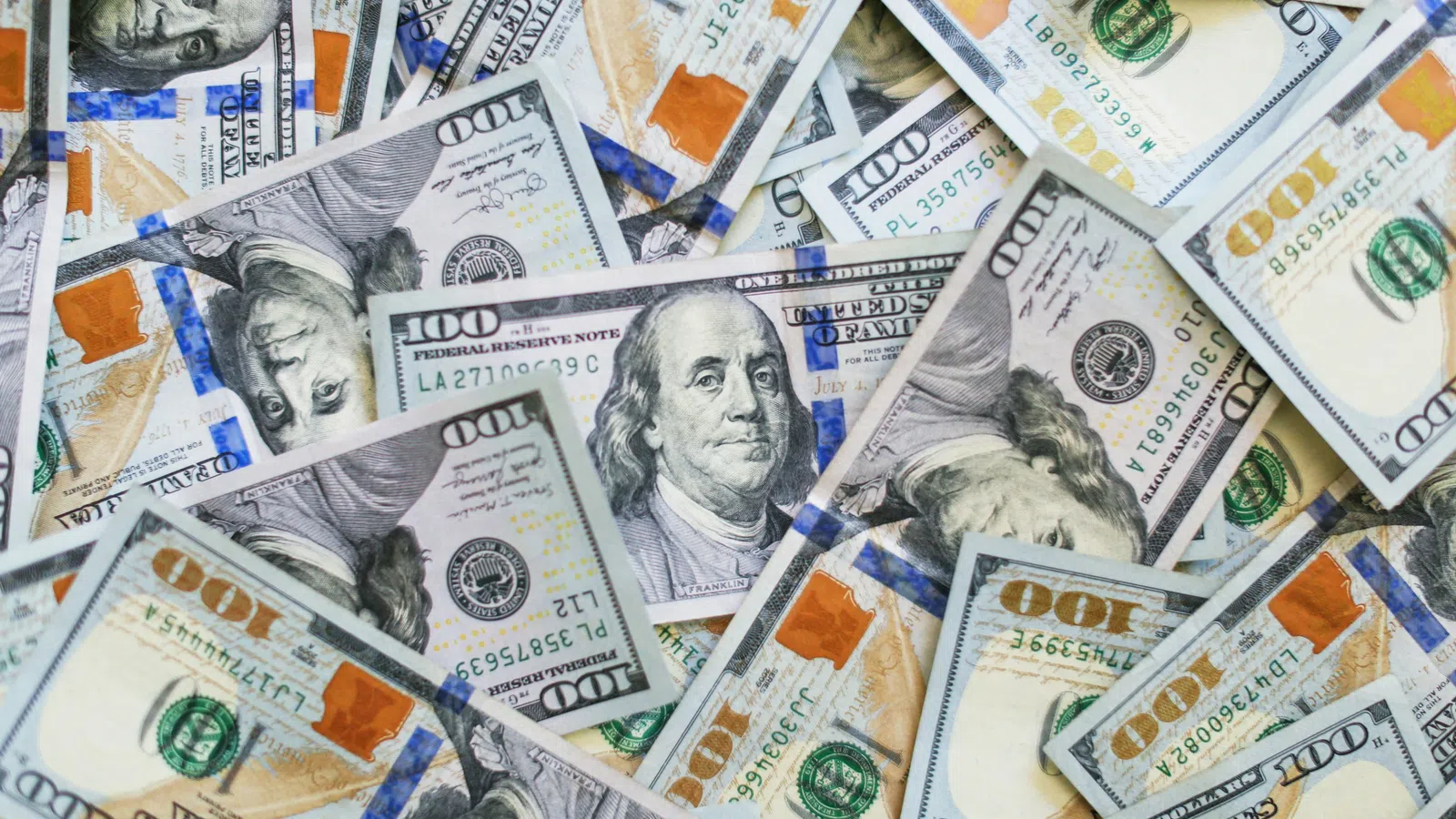 a close-up of some money