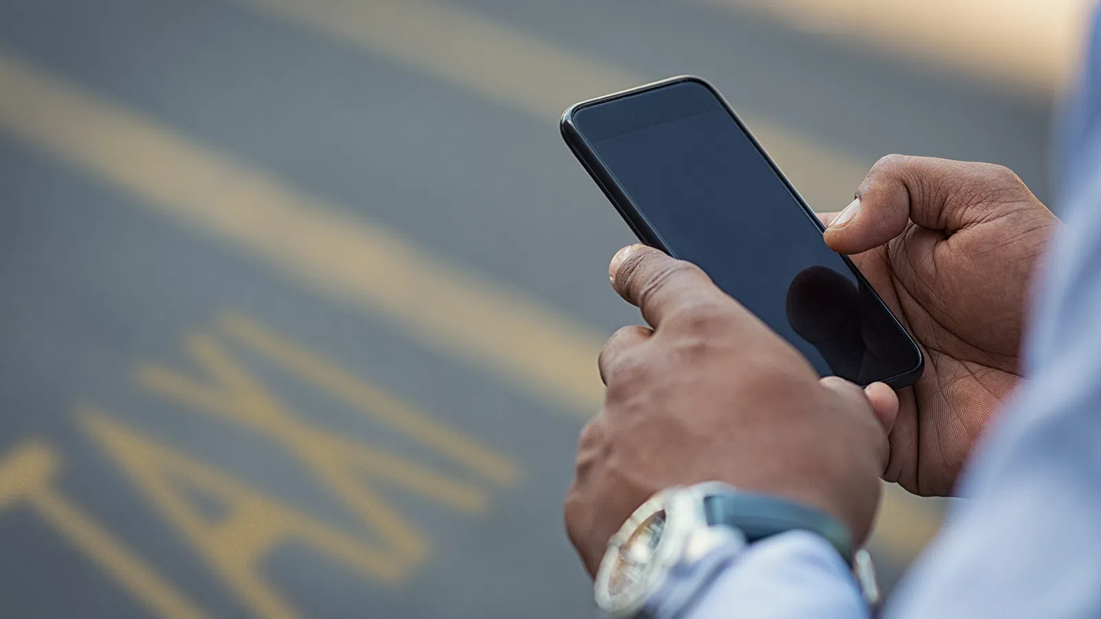man holding a phone
