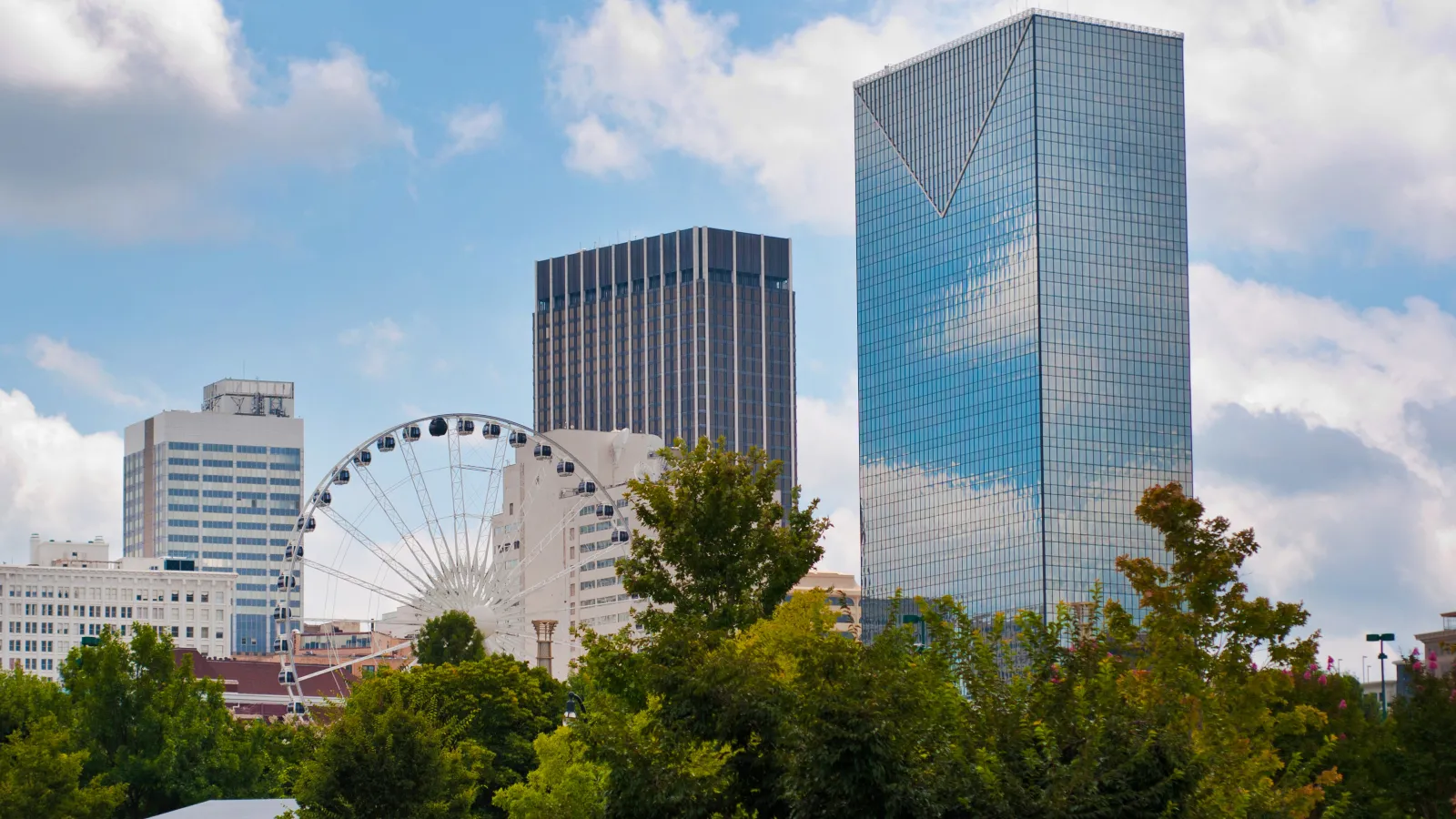 a group of tall buildings