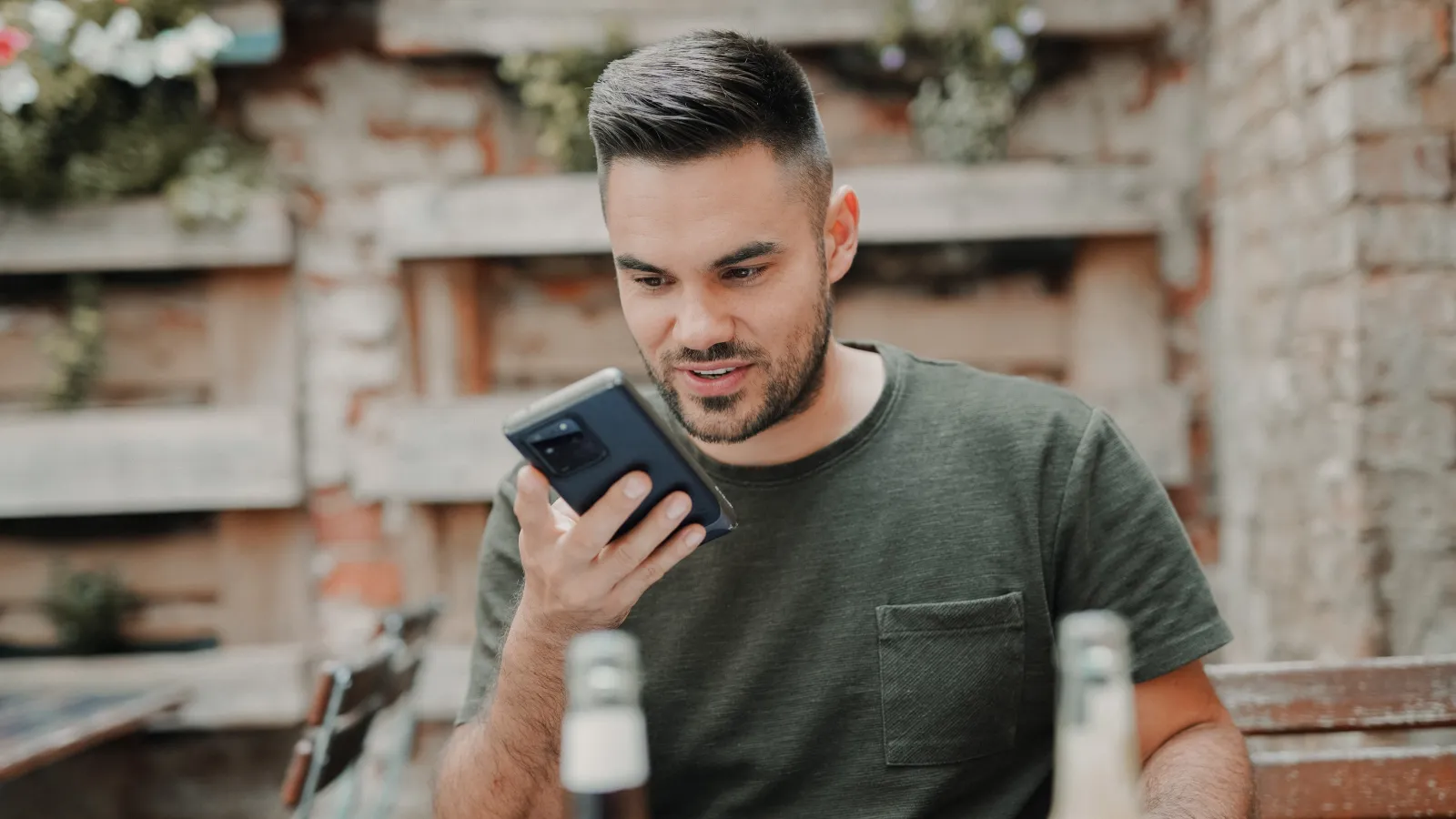 a person holding a phone