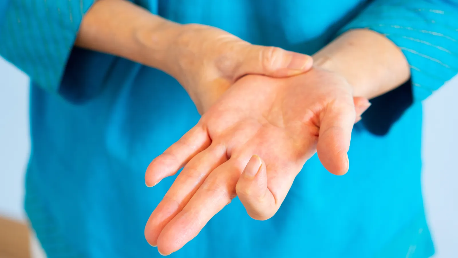 a close-up of a person's hand