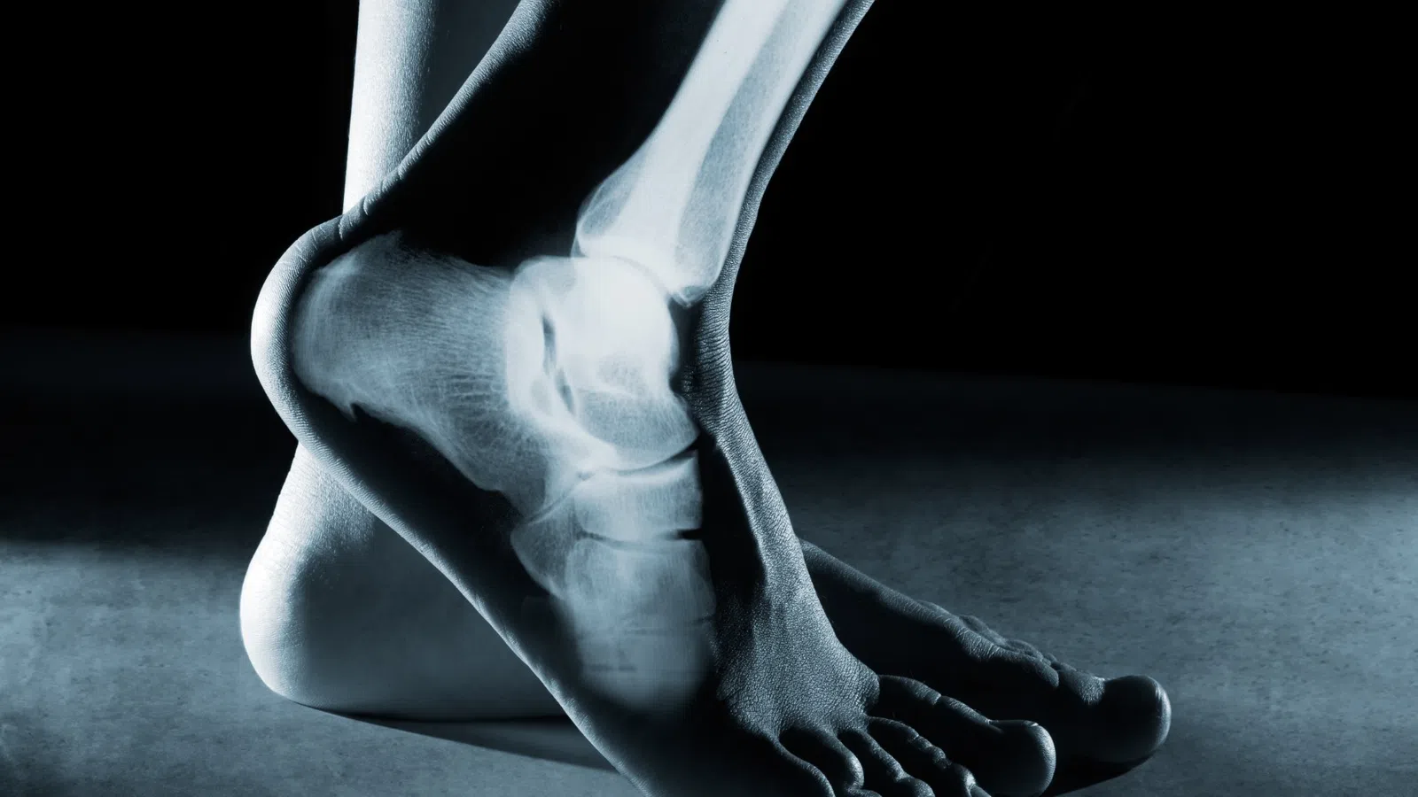a foot with a white sock
