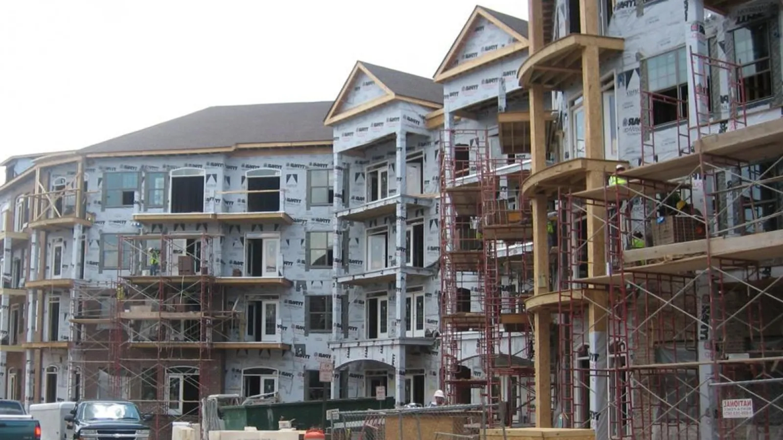 a large building under construction