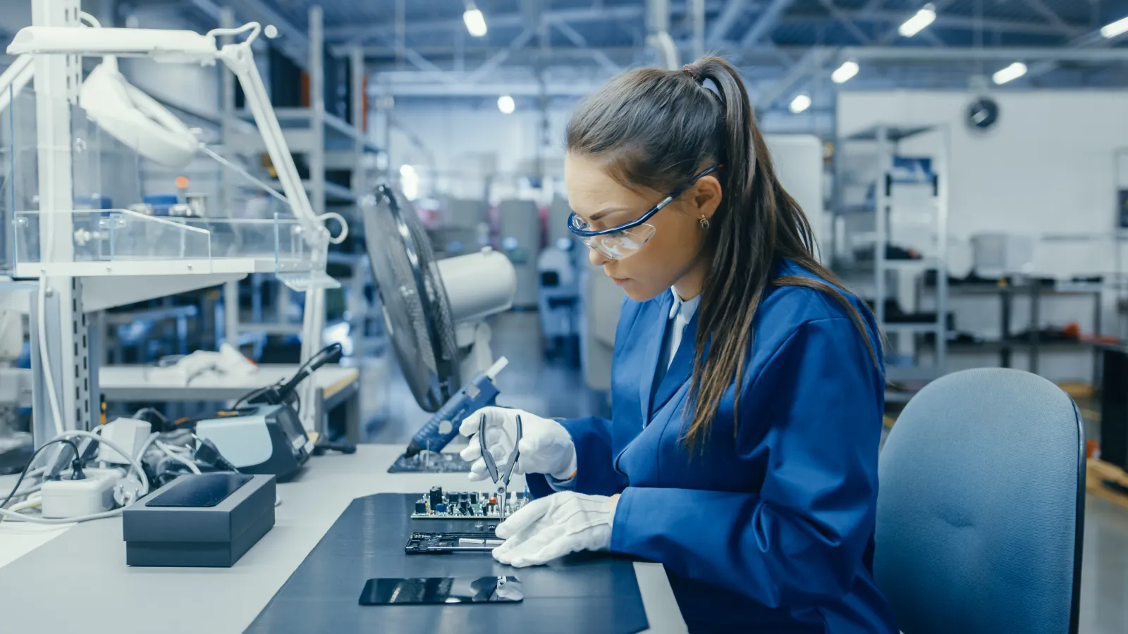 a person using a machine